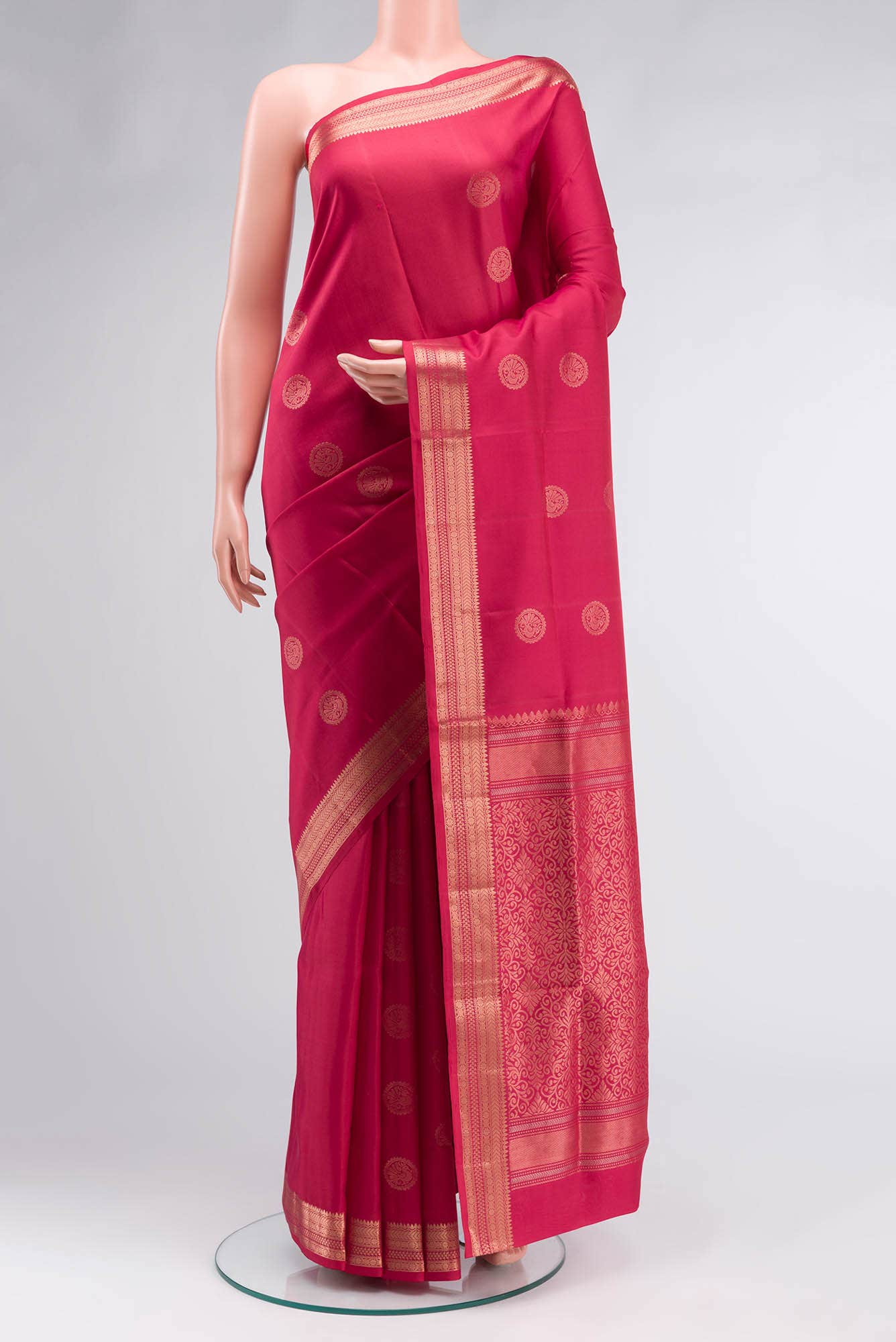 Dark Pink Soft Silk Saree