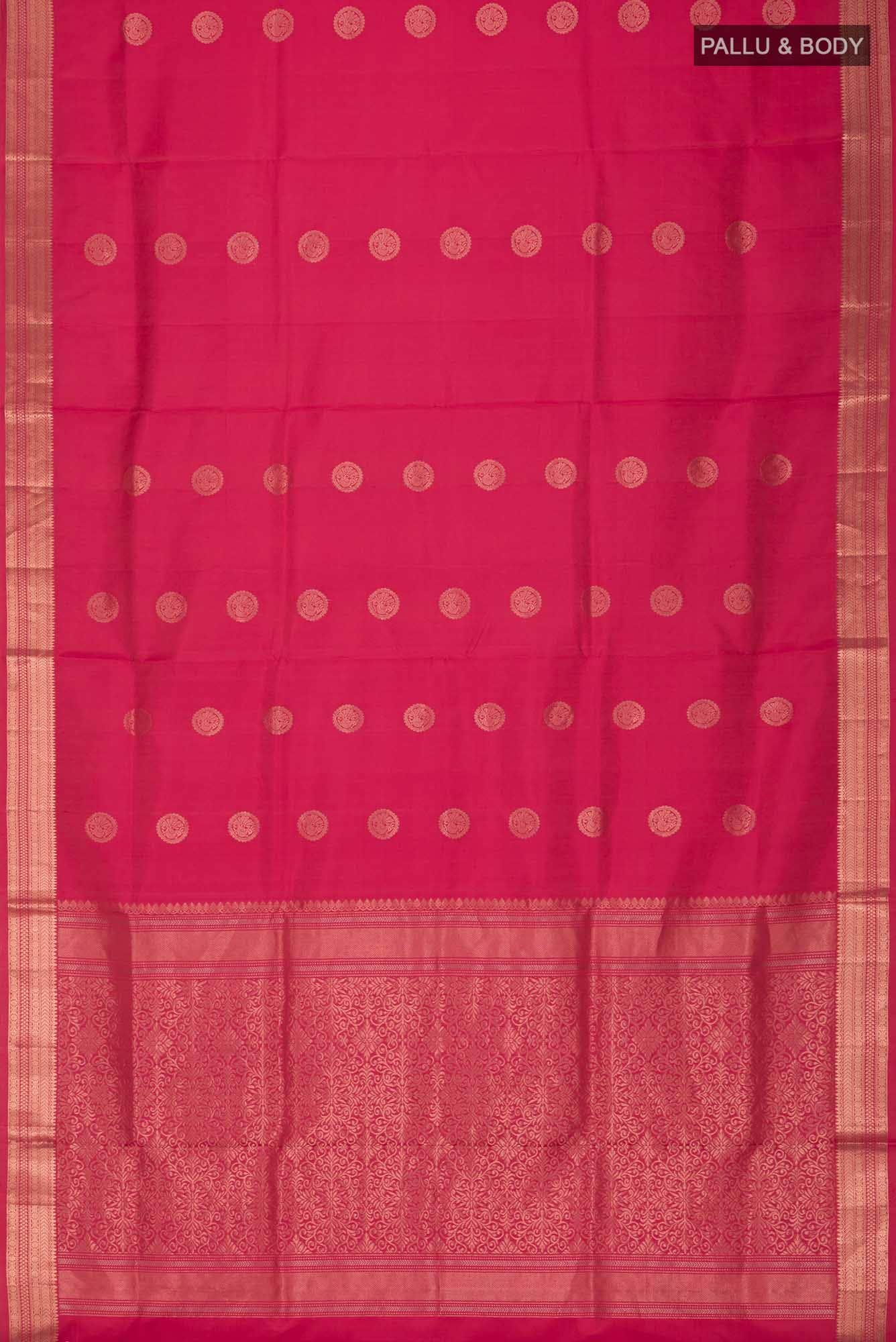 Dark Pink Soft Silk Saree