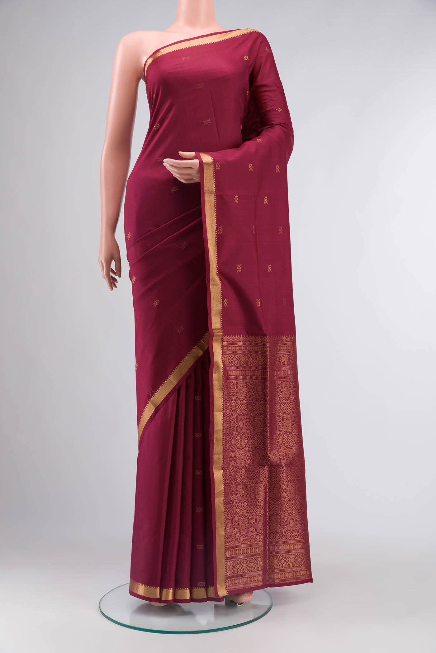 Maroon Soft Silk Saree