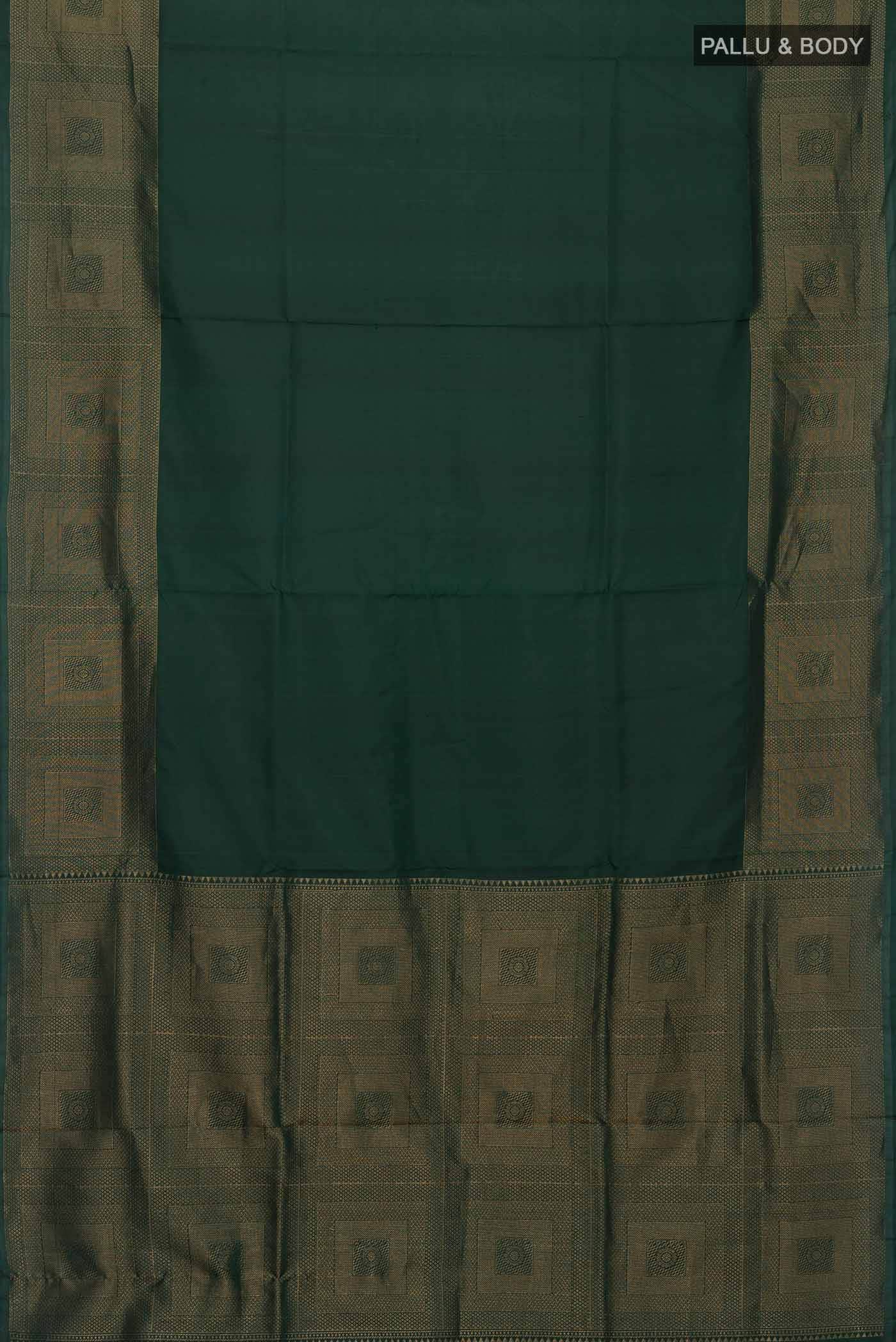 Bottle Green Soft Silk Saree