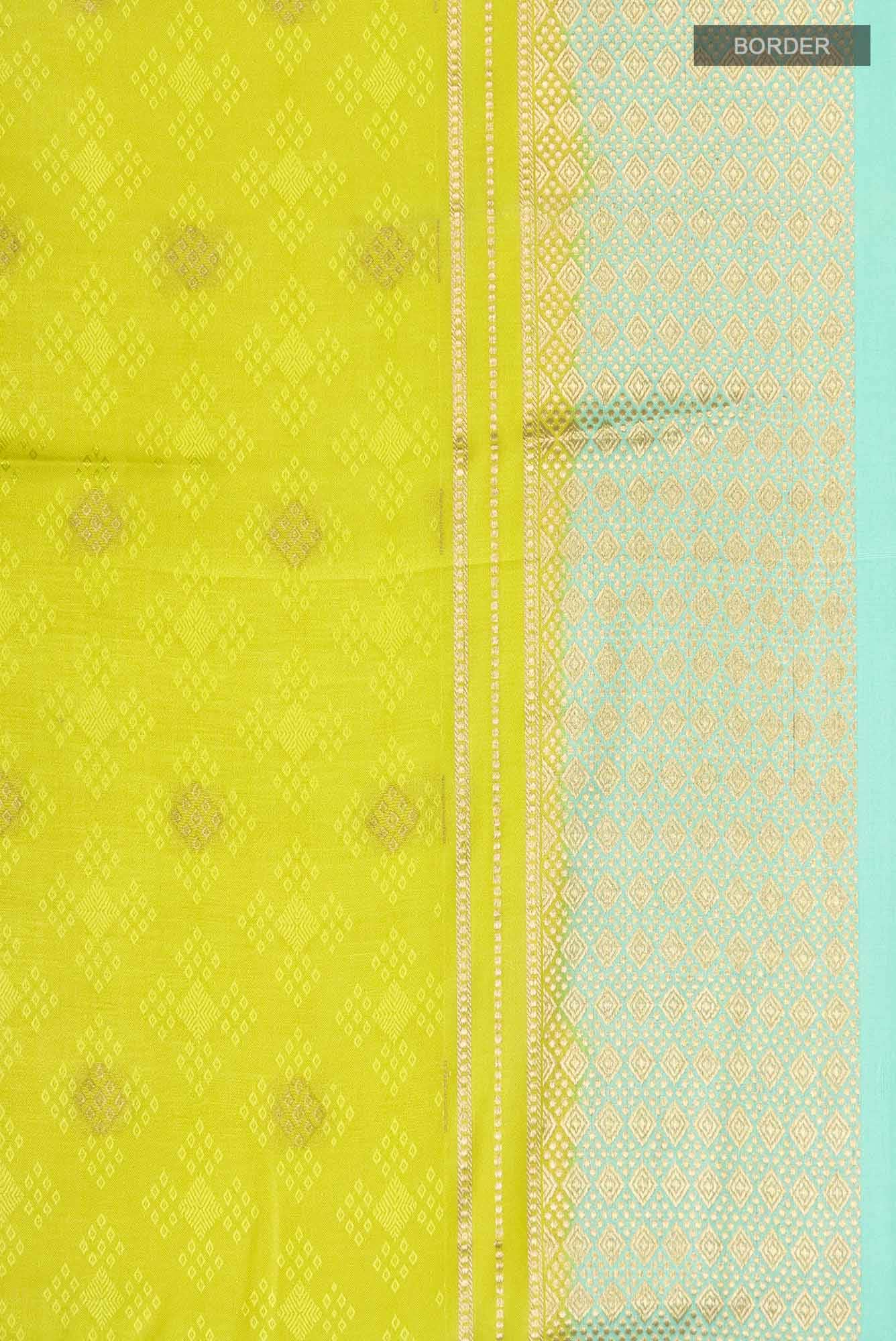 Green Mysore Crepe Saree