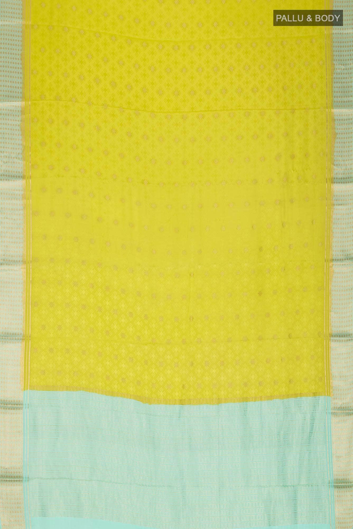 Green Mysore Crepe Saree