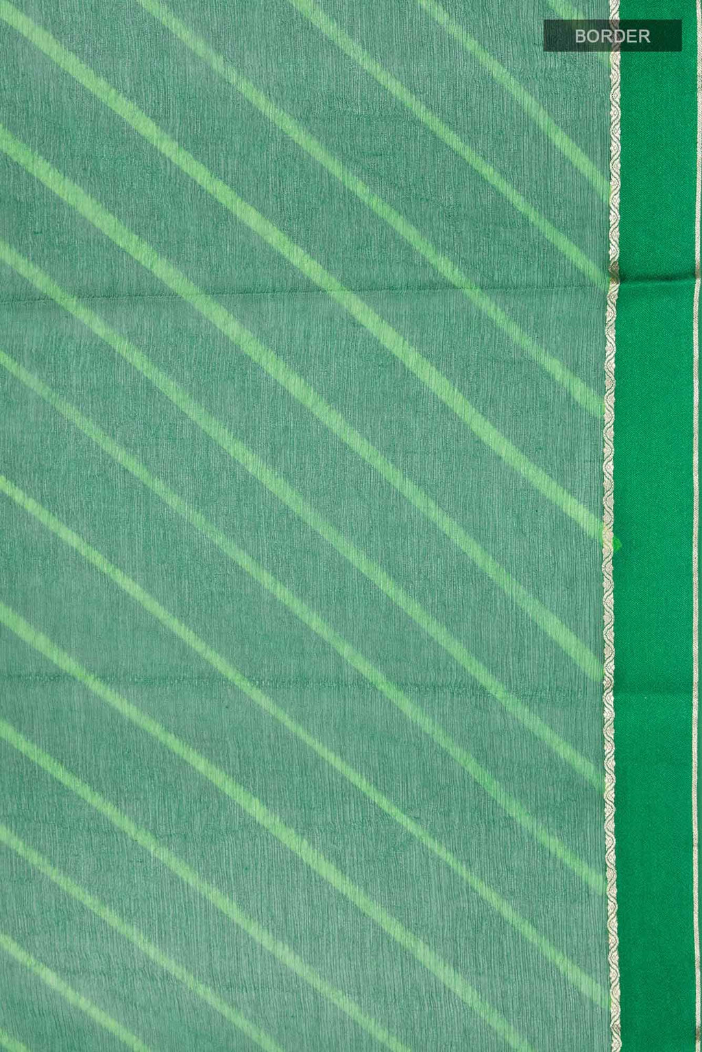 Green Blended Mysore Chiffon Saree