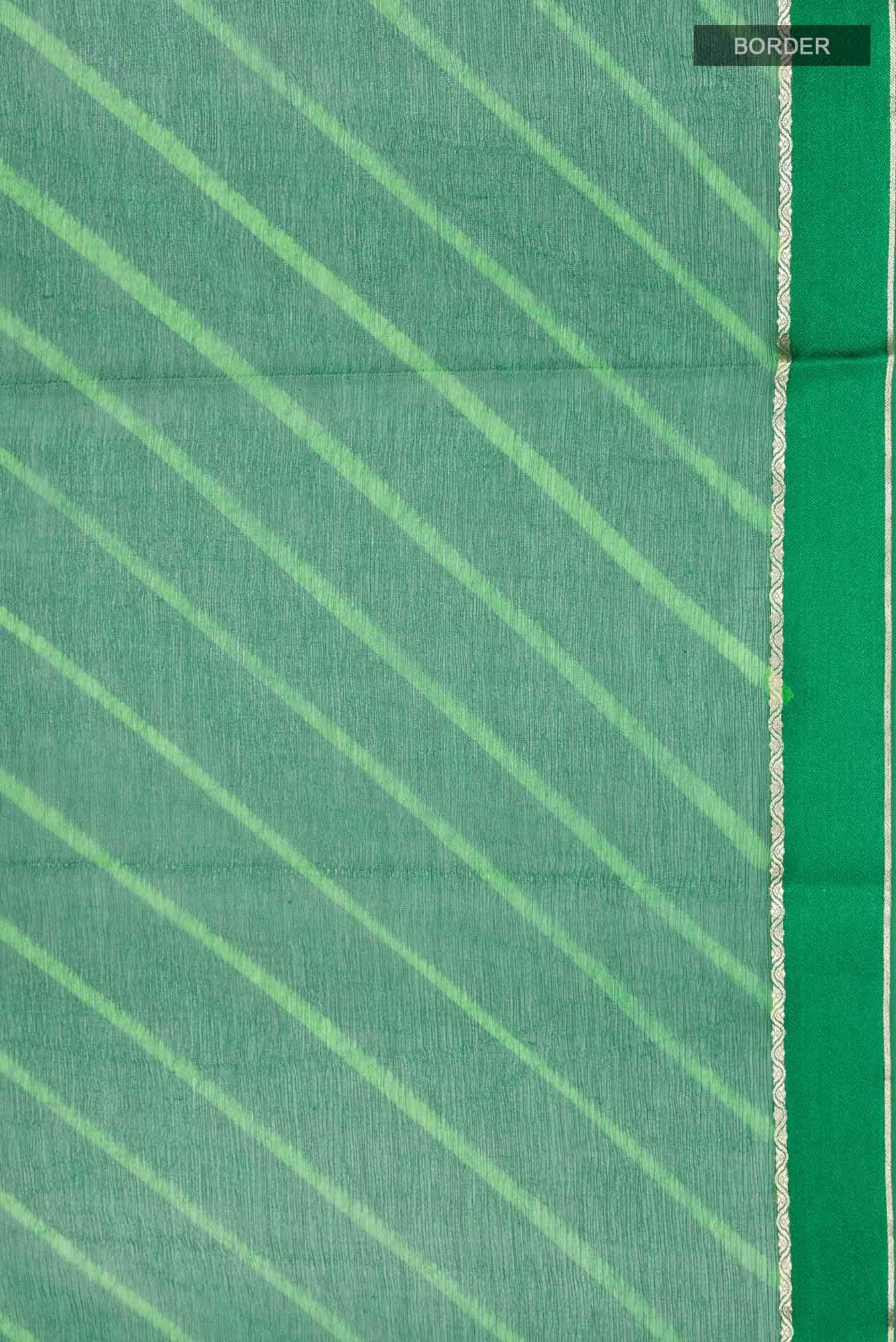 Green Blended Mysore Chiffon Saree