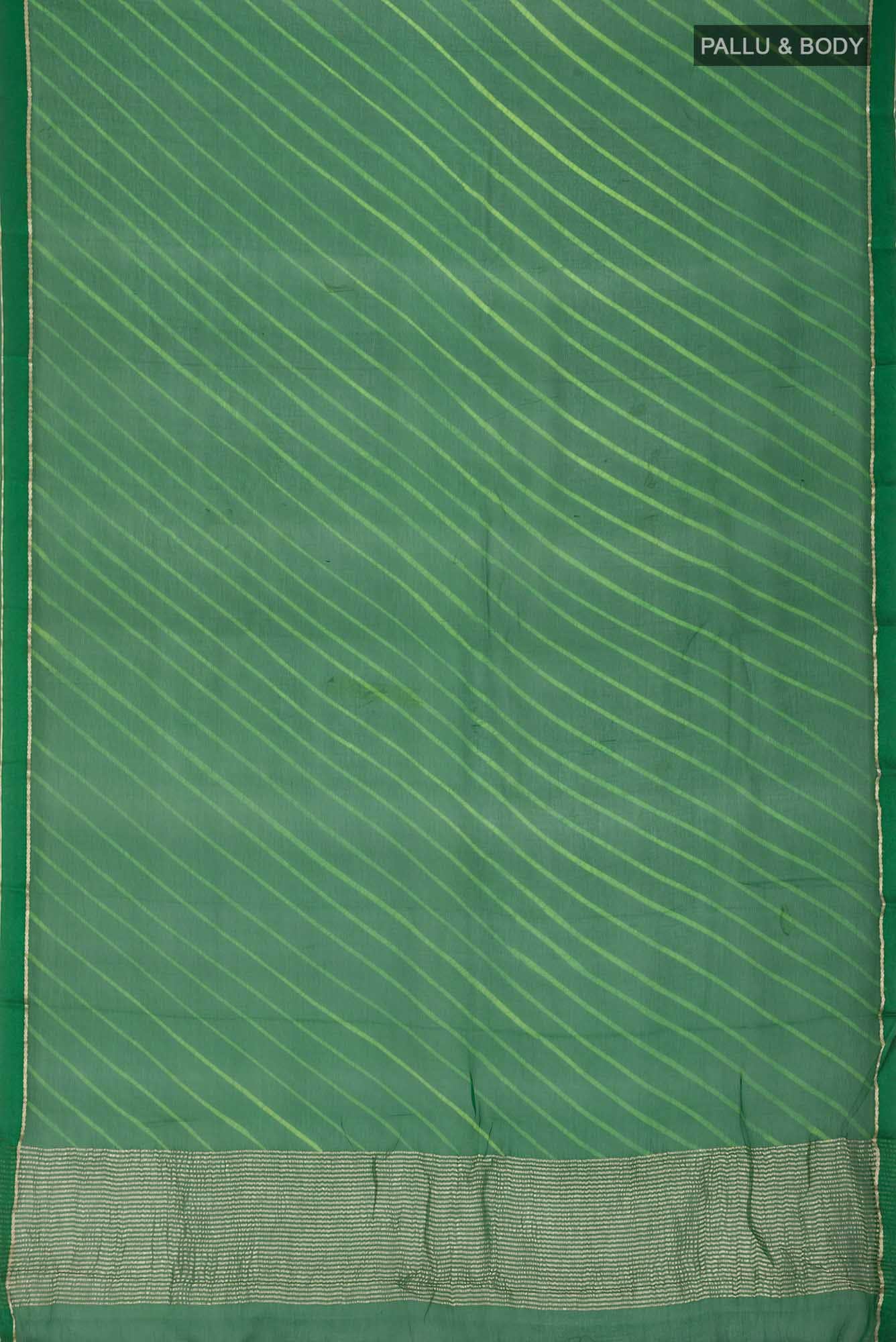 Green Blended Mysore Chiffon Saree