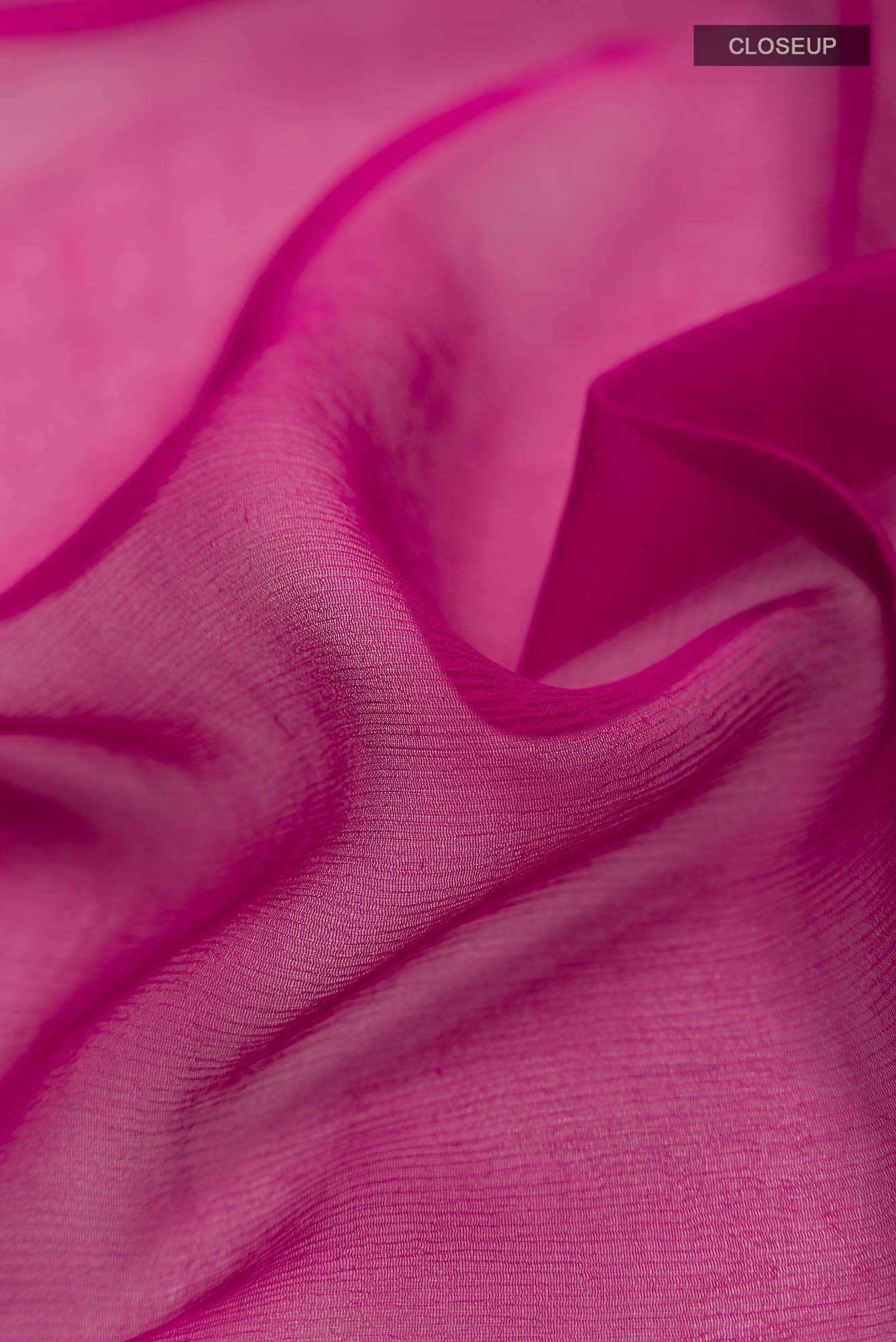 Dark Pink Mysore Chiffon Saree