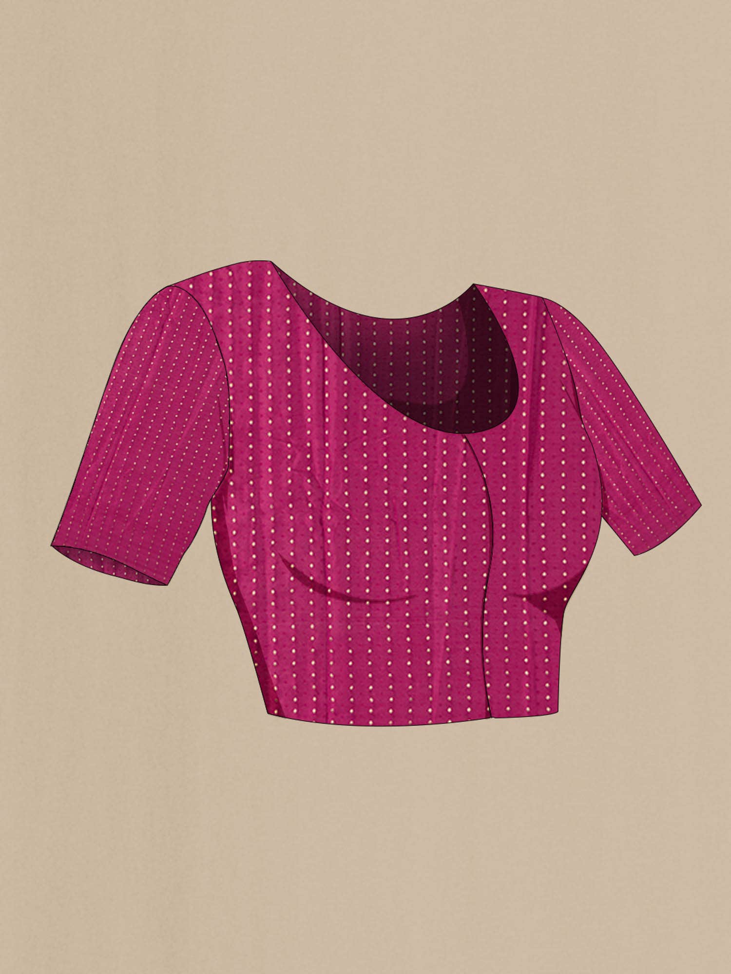Magenta Mysore Chiffon Saree
