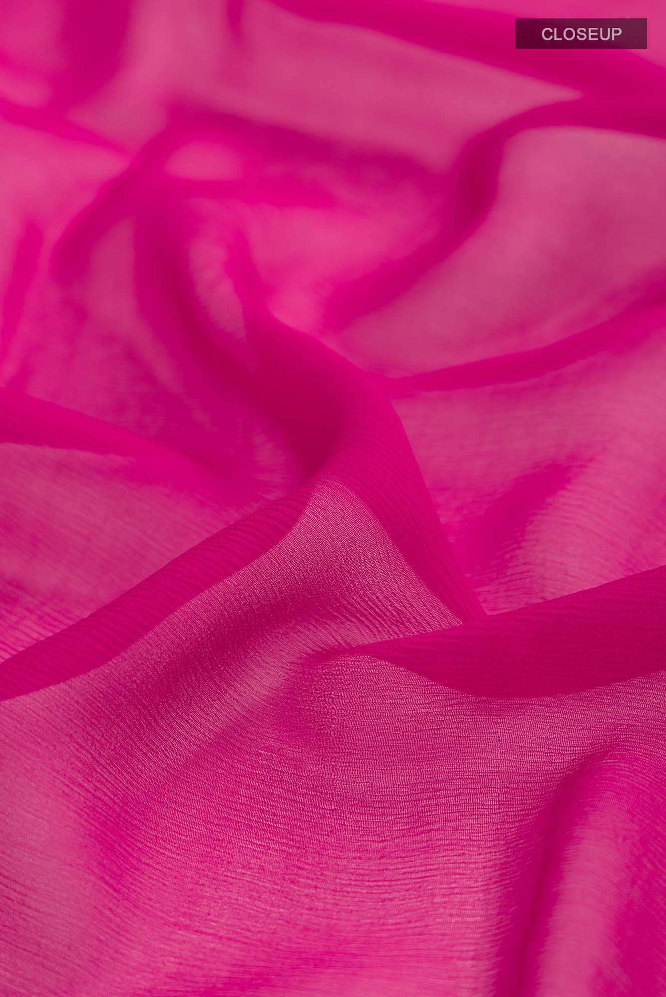 Dark Pink Mysore Chiffon Saree