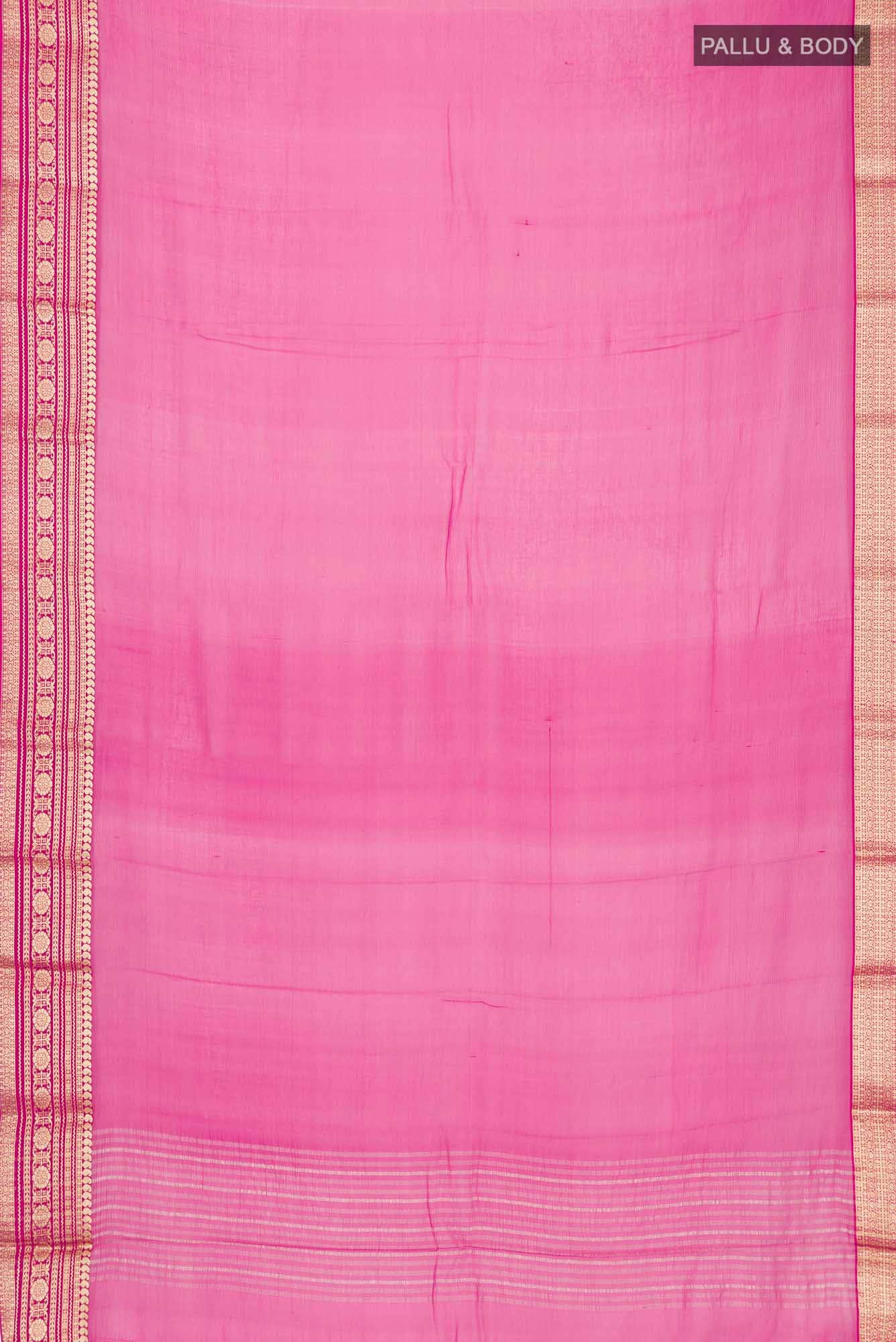 Dark Pink Mysore Chiffon Saree