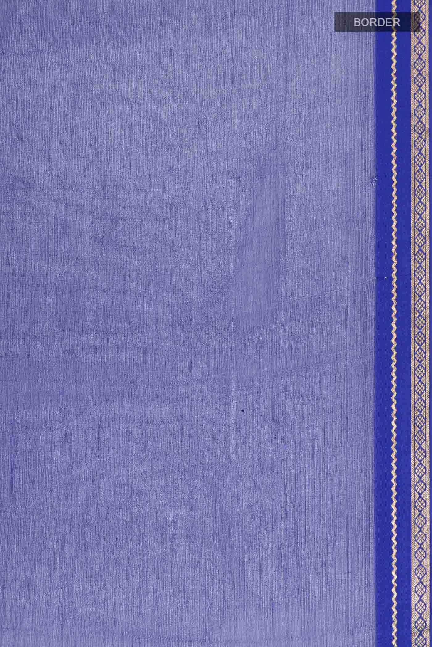 Blue Mysore Chiffon Saree