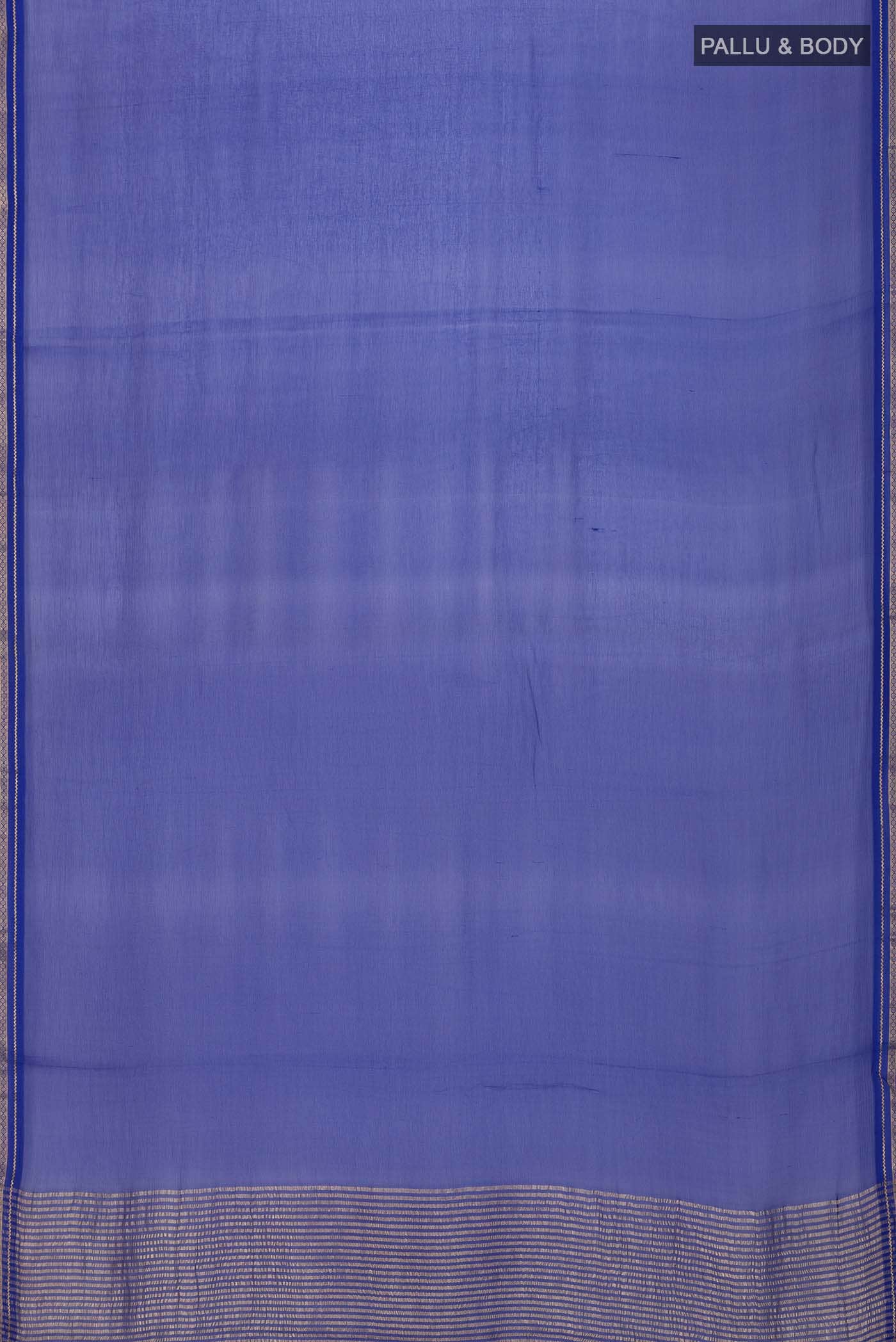 Blue Mysore Chiffon Saree