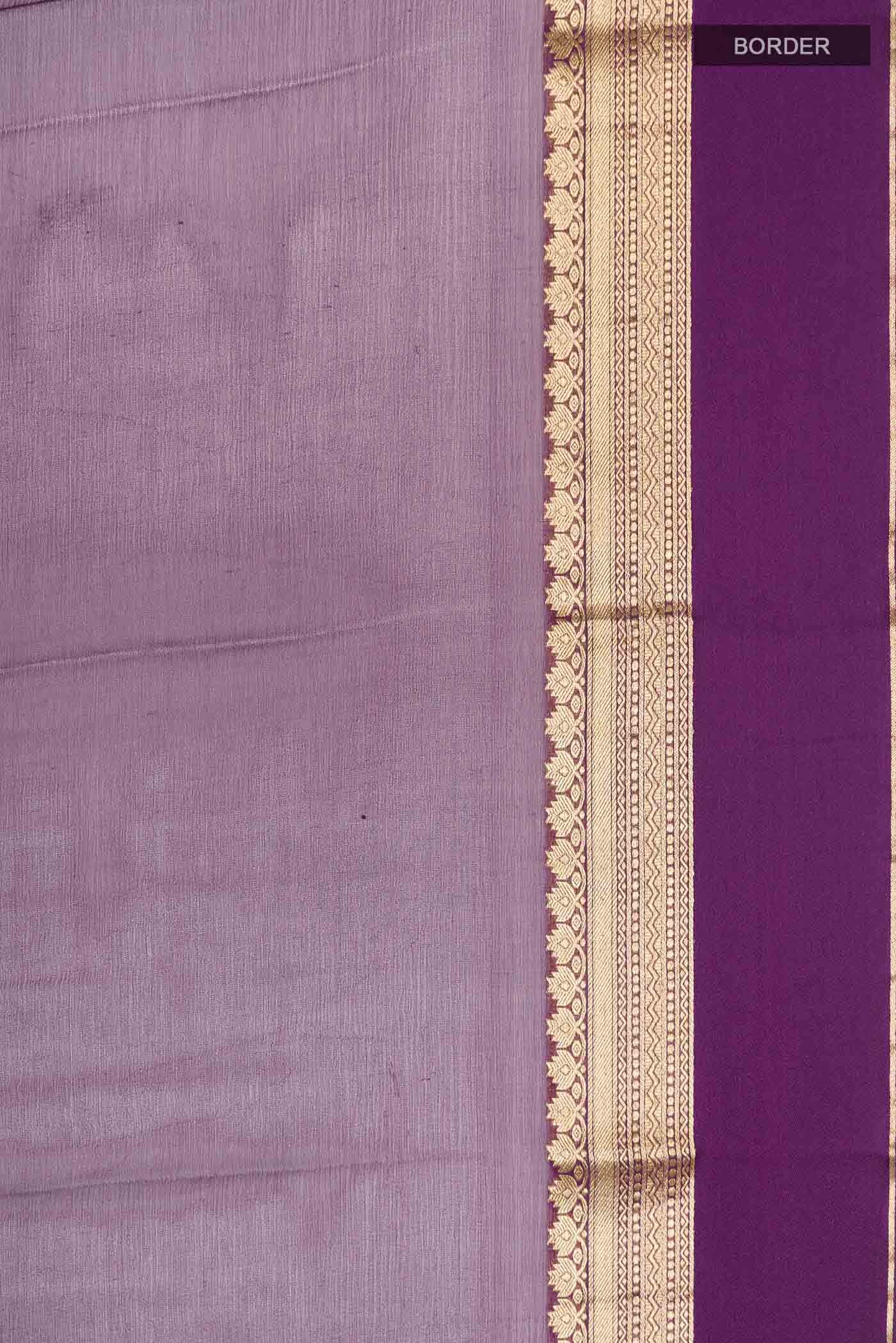 Violet Mysore Chiffon Saree