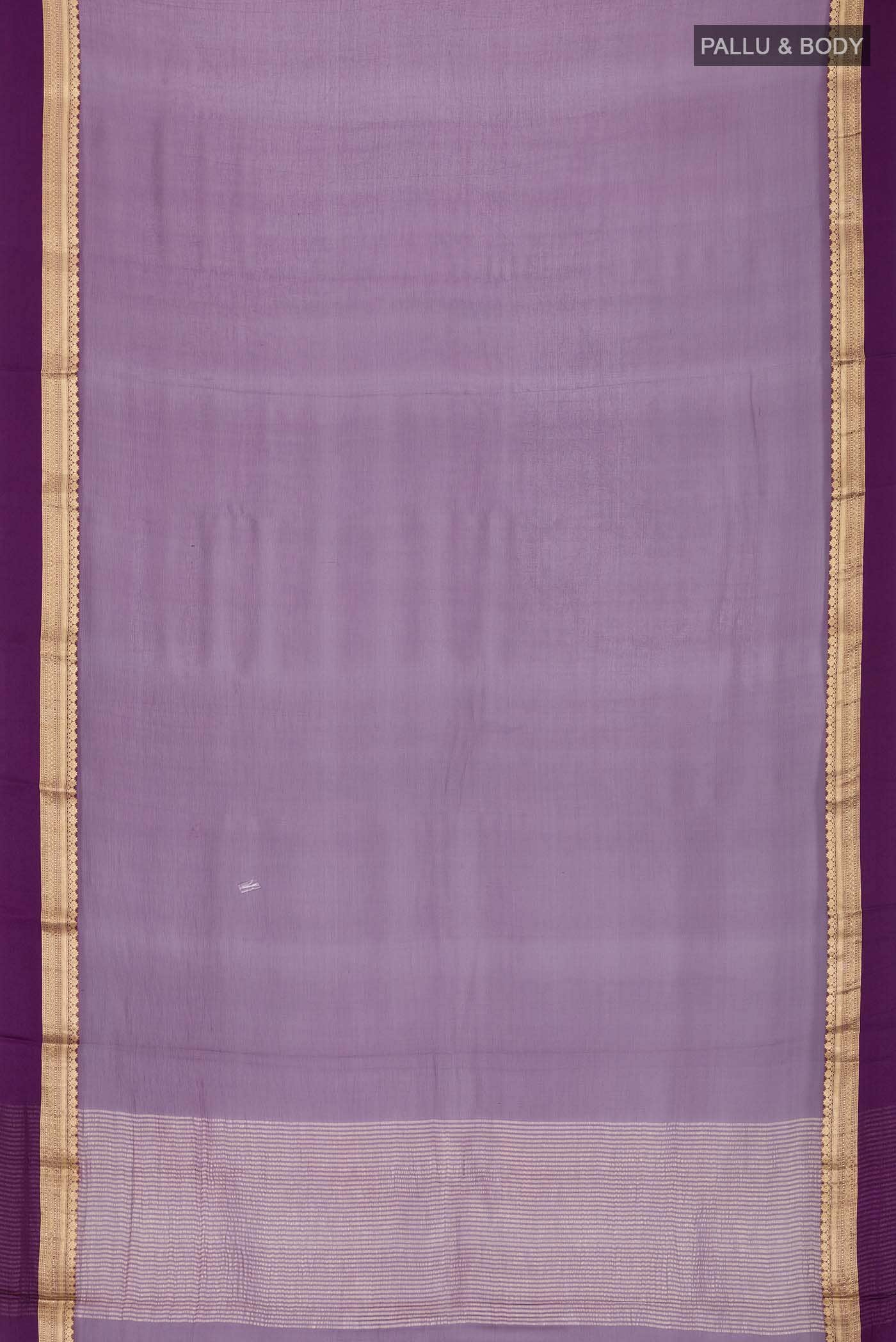Violet Mysore Chiffon Saree