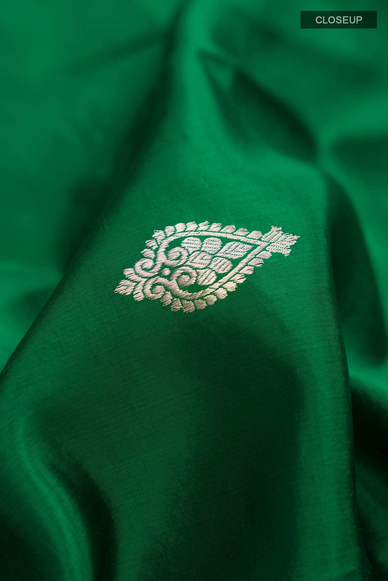 Green Banarasi Katan Silk Saree