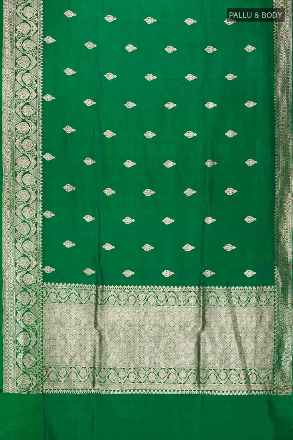 Green Banarasi Katan Silk Saree