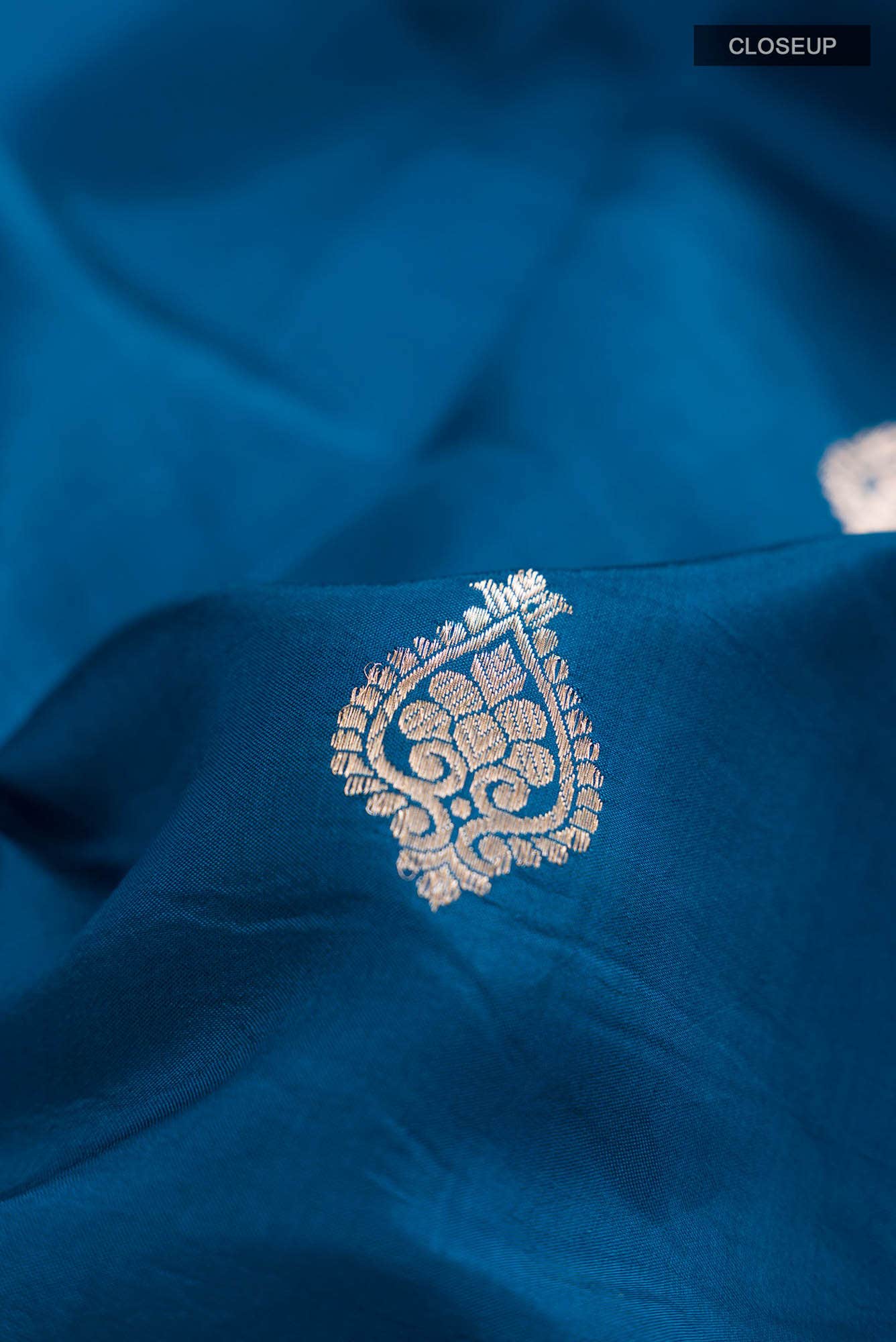 Blue Banarasi Katan Silk Saree