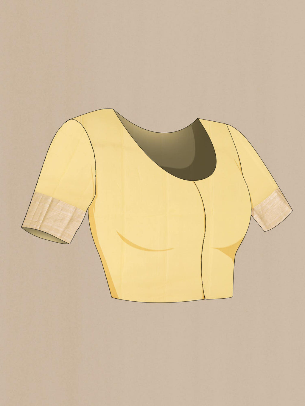 Lemon Yellow Mysore Crepe Saree