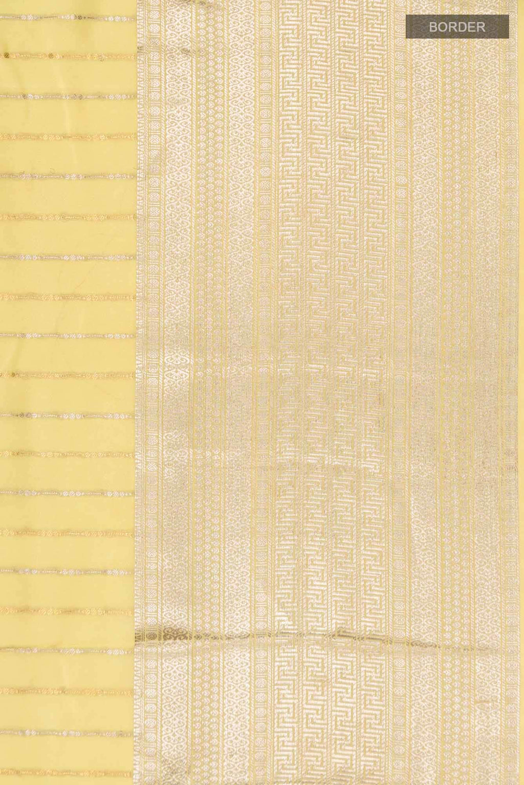 Lemon Yellow Mysore Crepe Saree