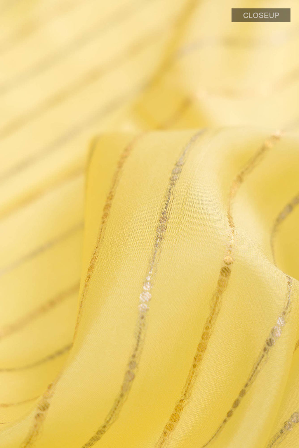 Lemon Yellow Mysore Crepe Saree