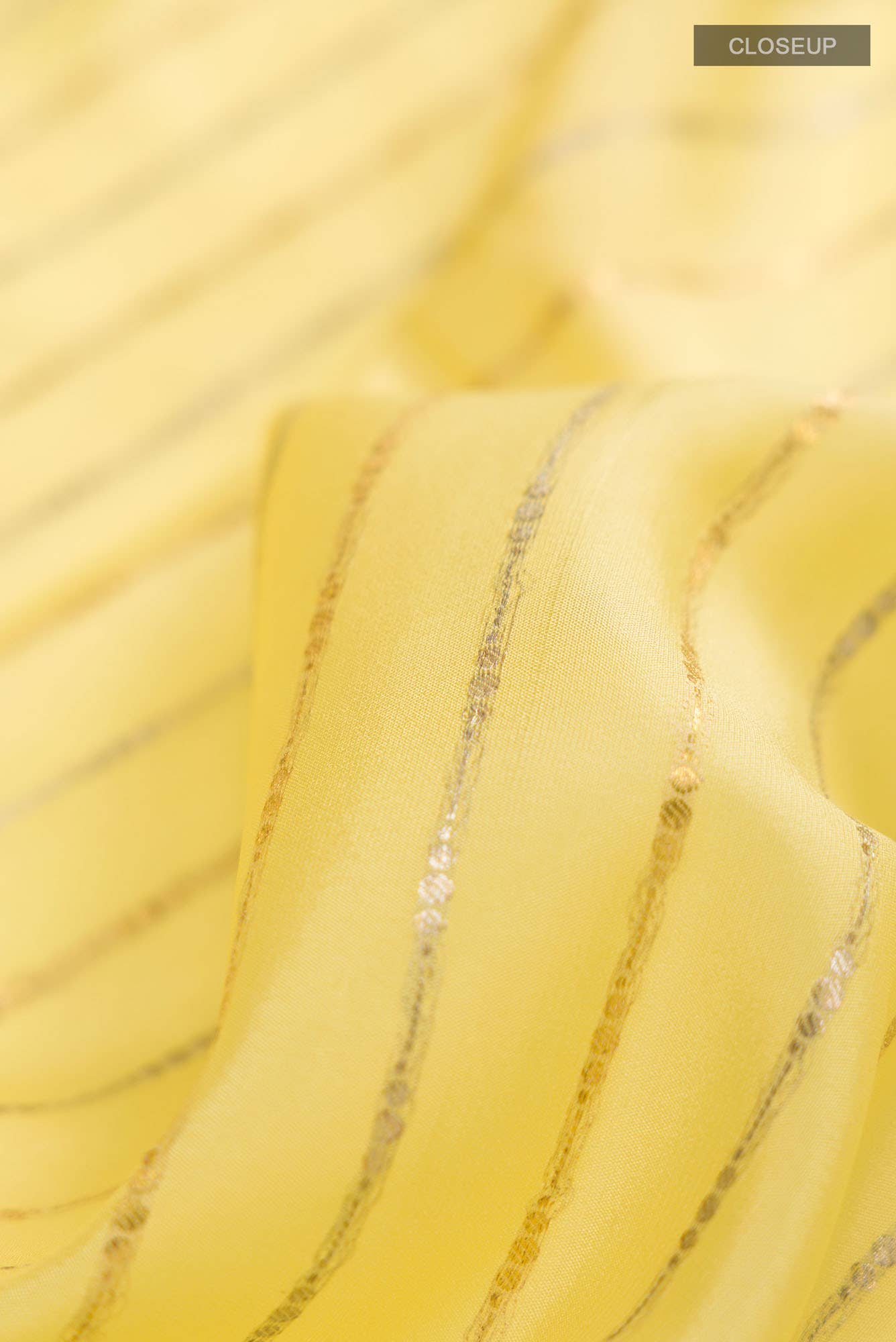 Lemon Yellow Mysore Crepe Saree