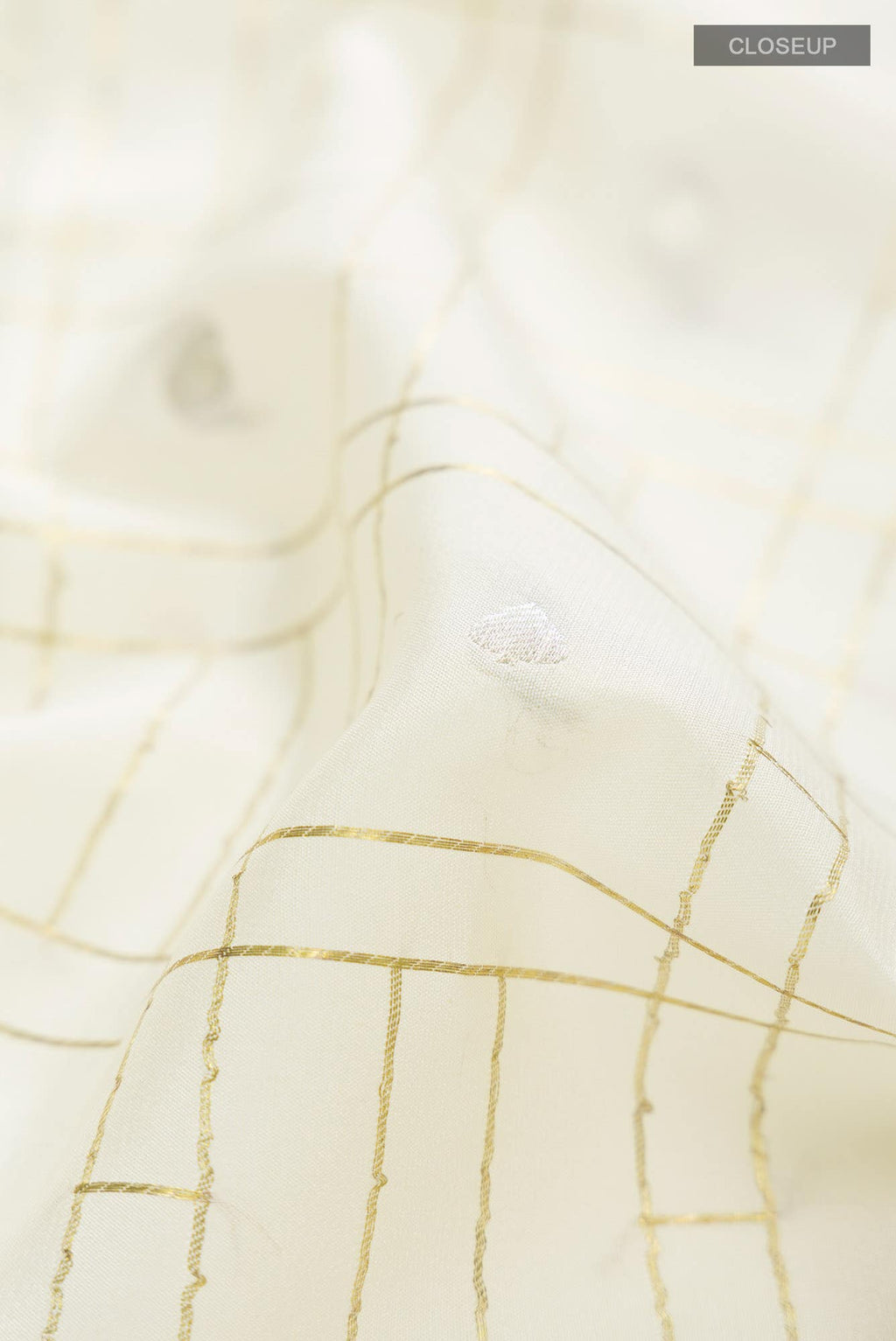 Cream Mysore Crepe Saree