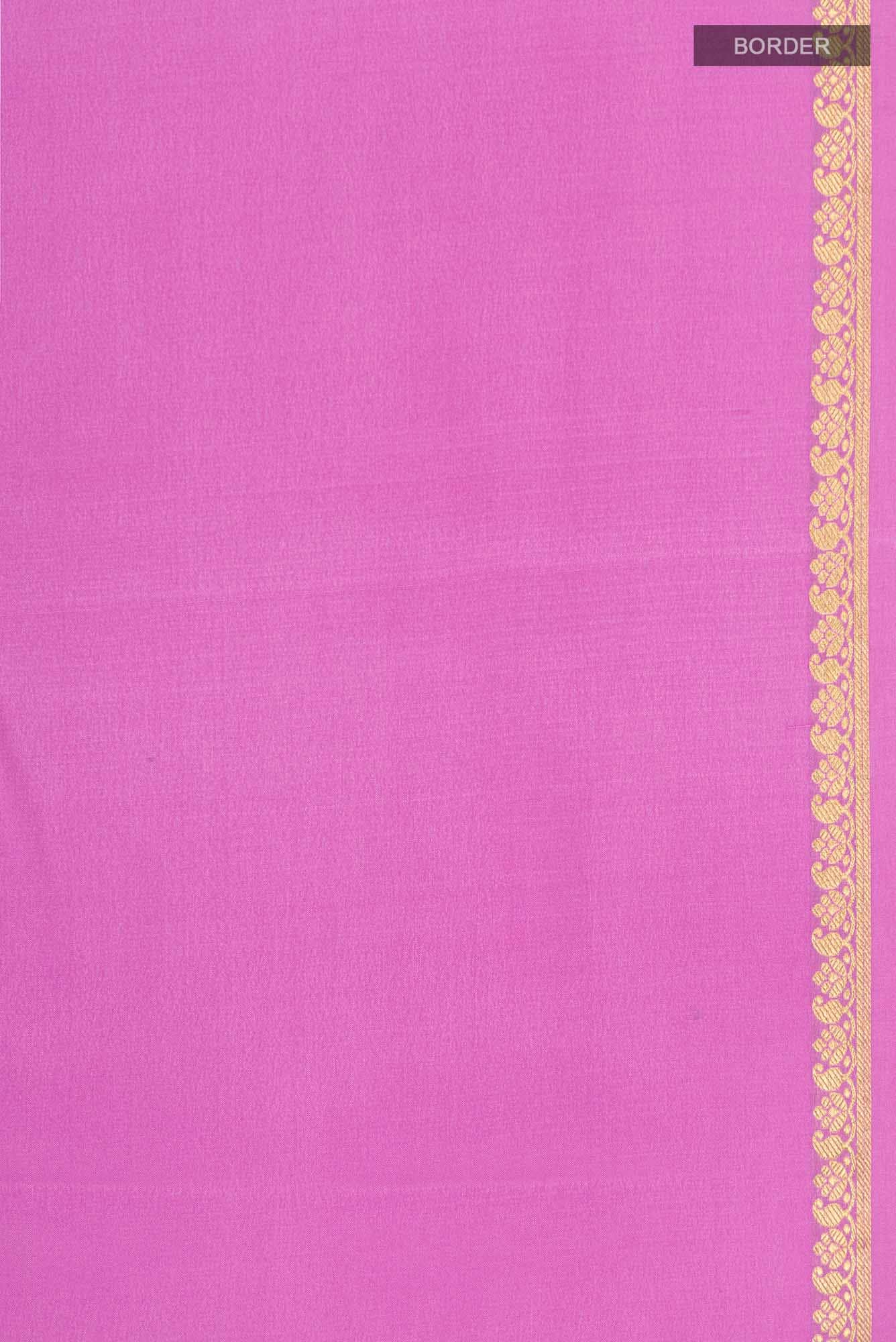 Rose pink Mysore Crepe Saree