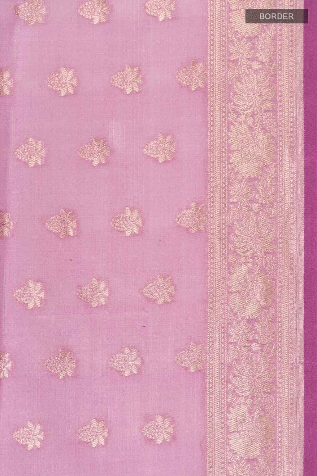 Rose Gold Banarasi Silk Saree