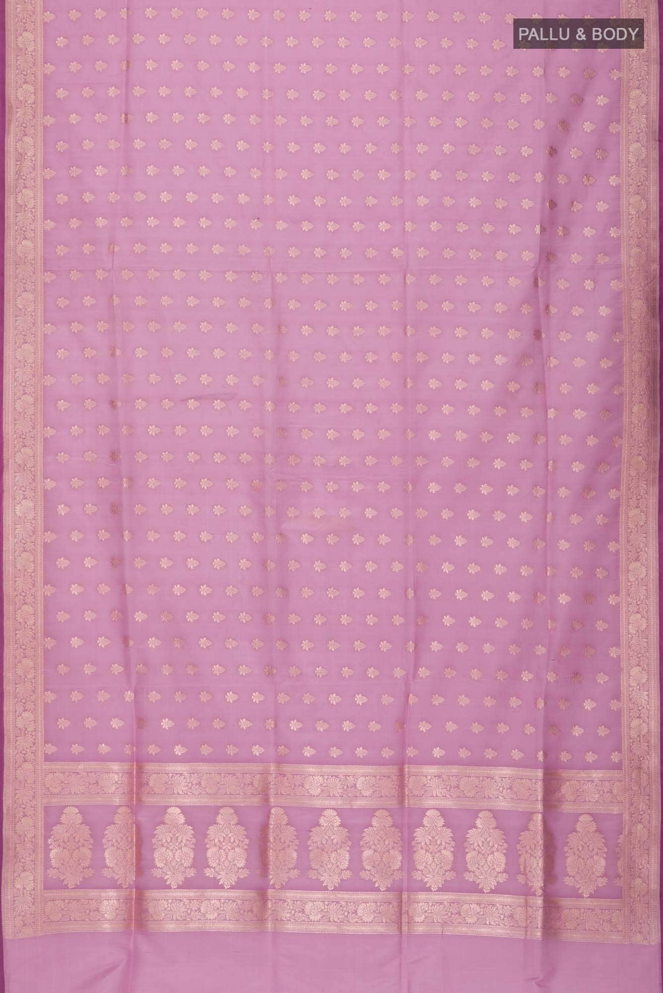 Rose Gold Banarasi Silk Saree
