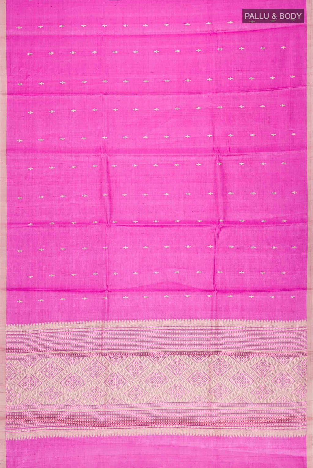 Pink Bhagalpuri Tussar Silk Saree