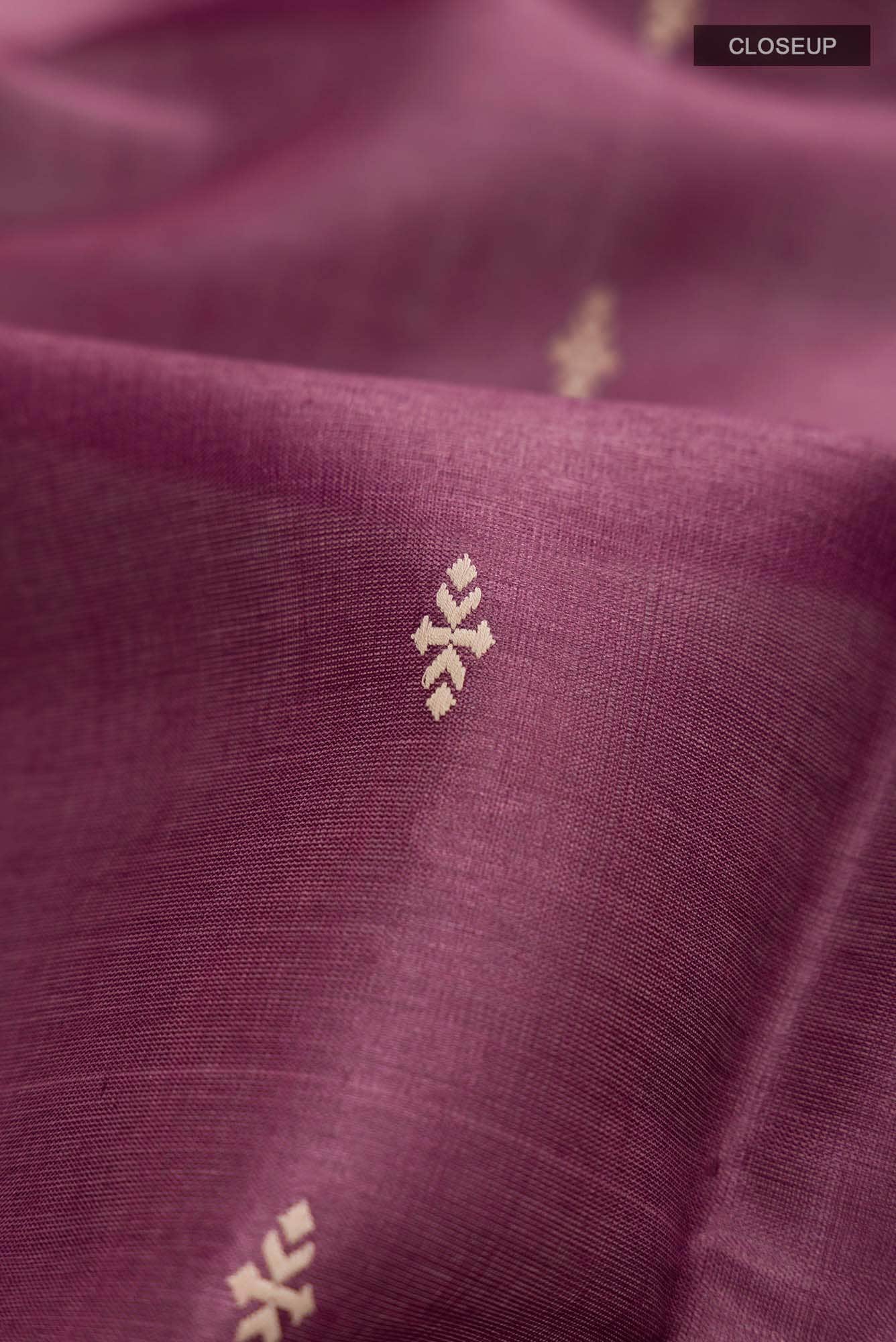 Mauve Bhagalpuri Tussar Silk Saree