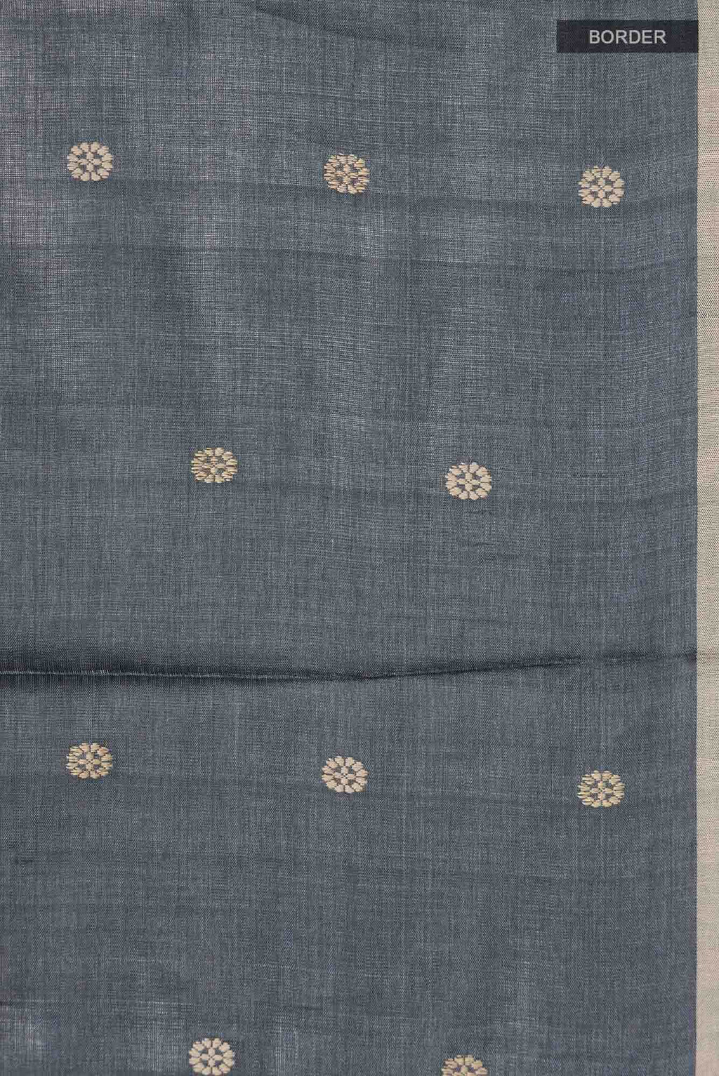 Grey Bhagalpuri Tussar Silk Saree