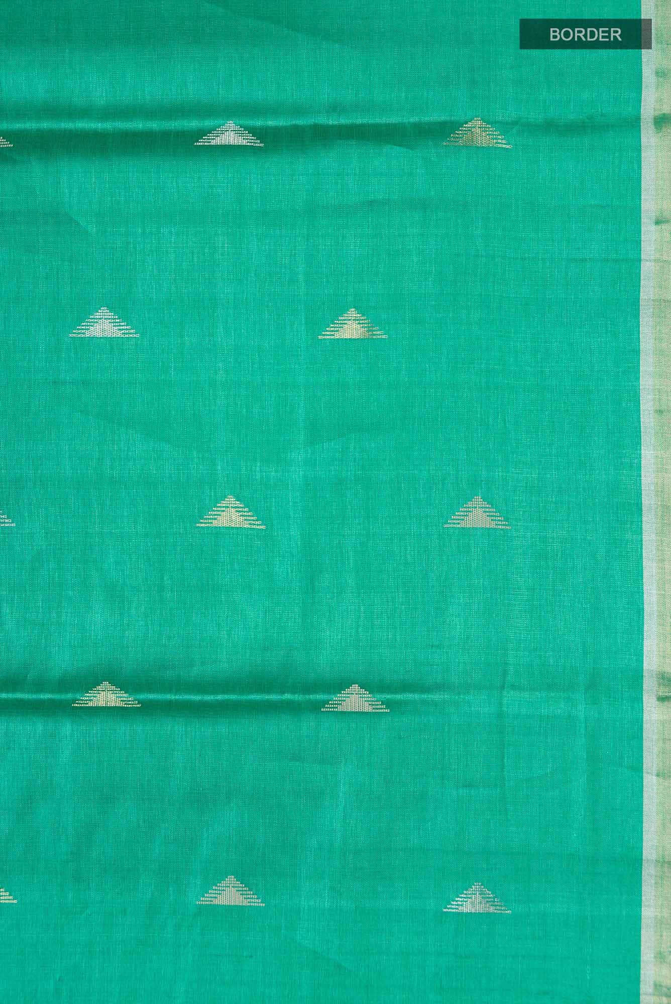 Green Bhagalpuri Tussar Silk Saree