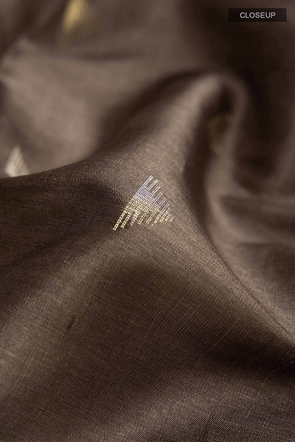 Brown Tussar Silk Saree