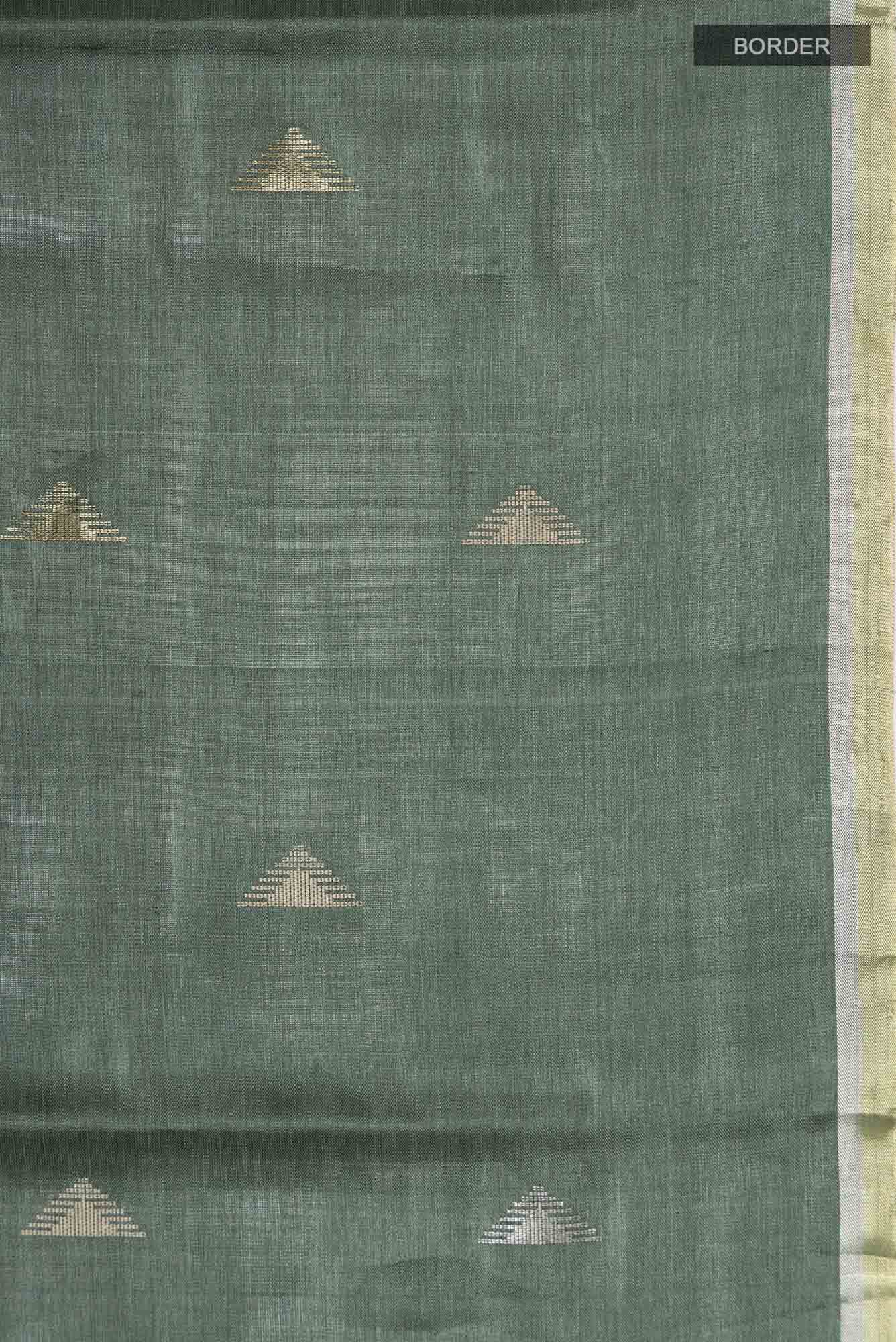 Sage Green Bhagalpuri Tussar Silk Saree