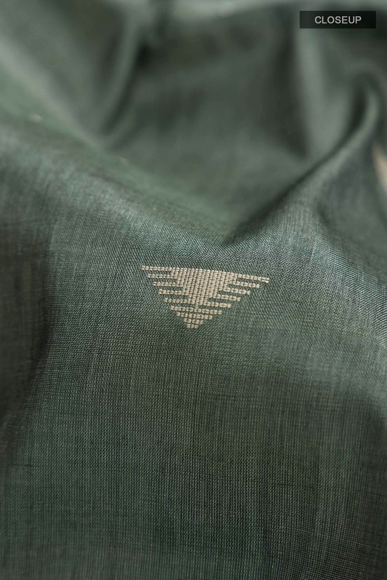 Sage Green Bhagalpuri Tussar Silk Saree