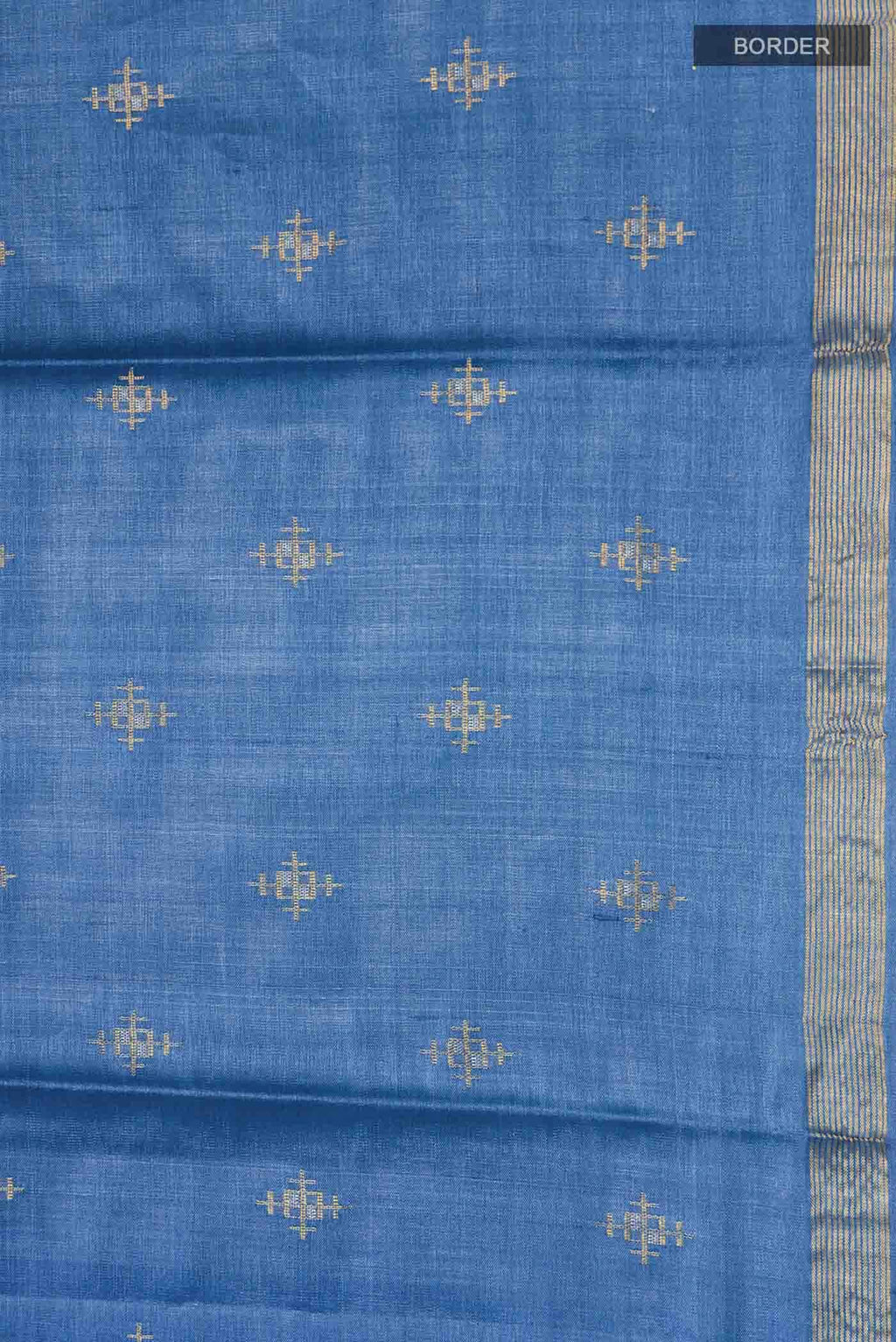 Blue Tussar Silk Saree