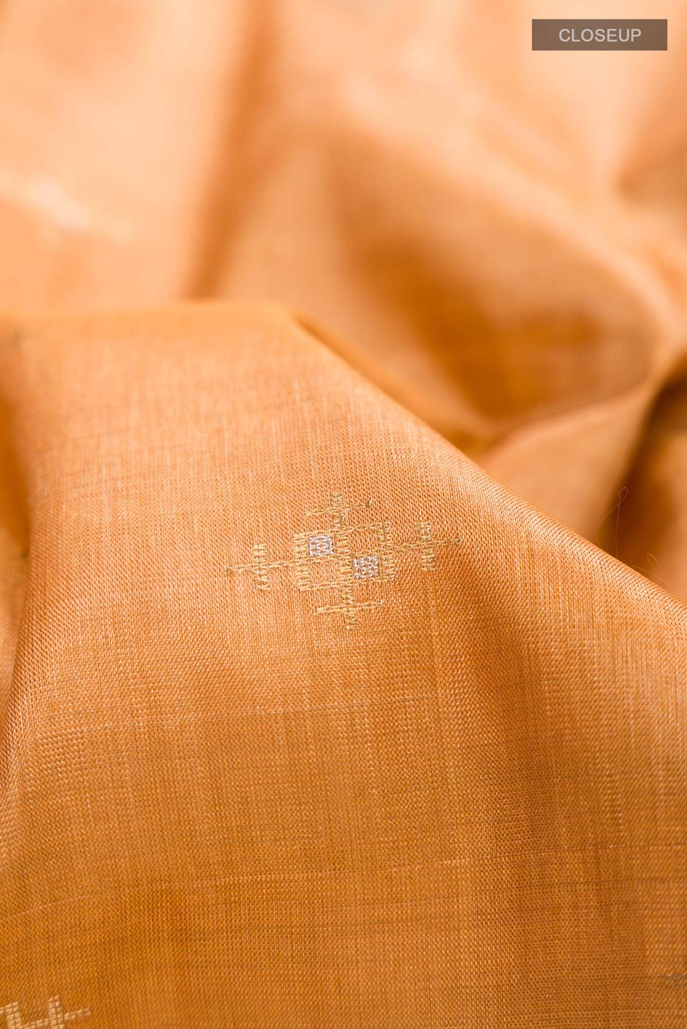 Mustard Bhagalpuri Tussar Silk Saree
