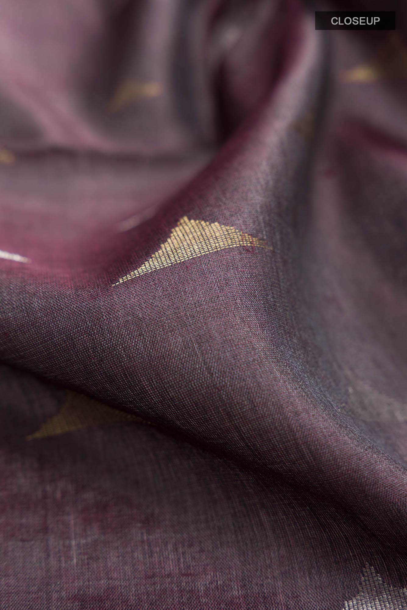 Purple Bhagalpuri Tussar Silk Saree