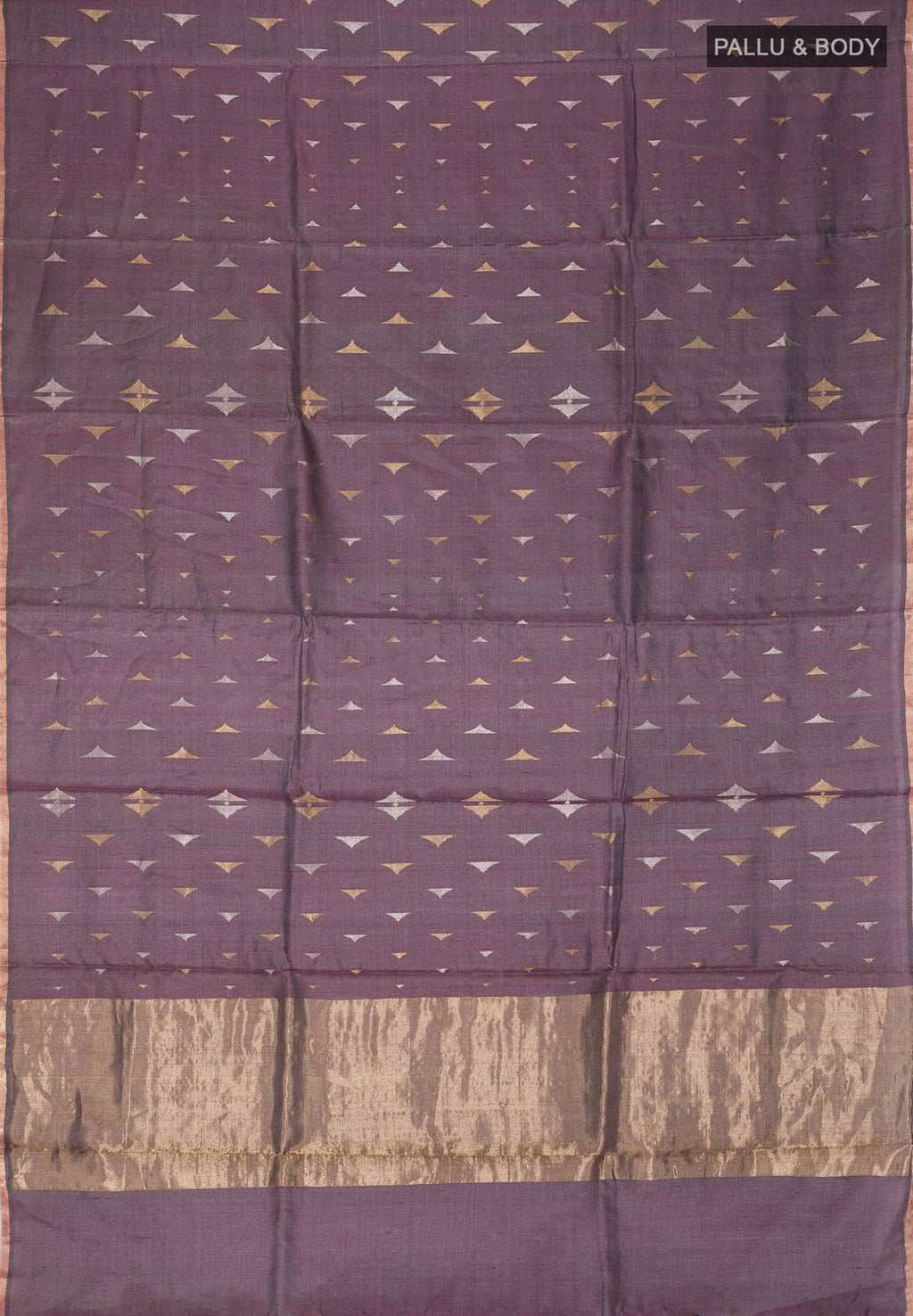 Purple Bhagalpuri Tussar Silk Saree