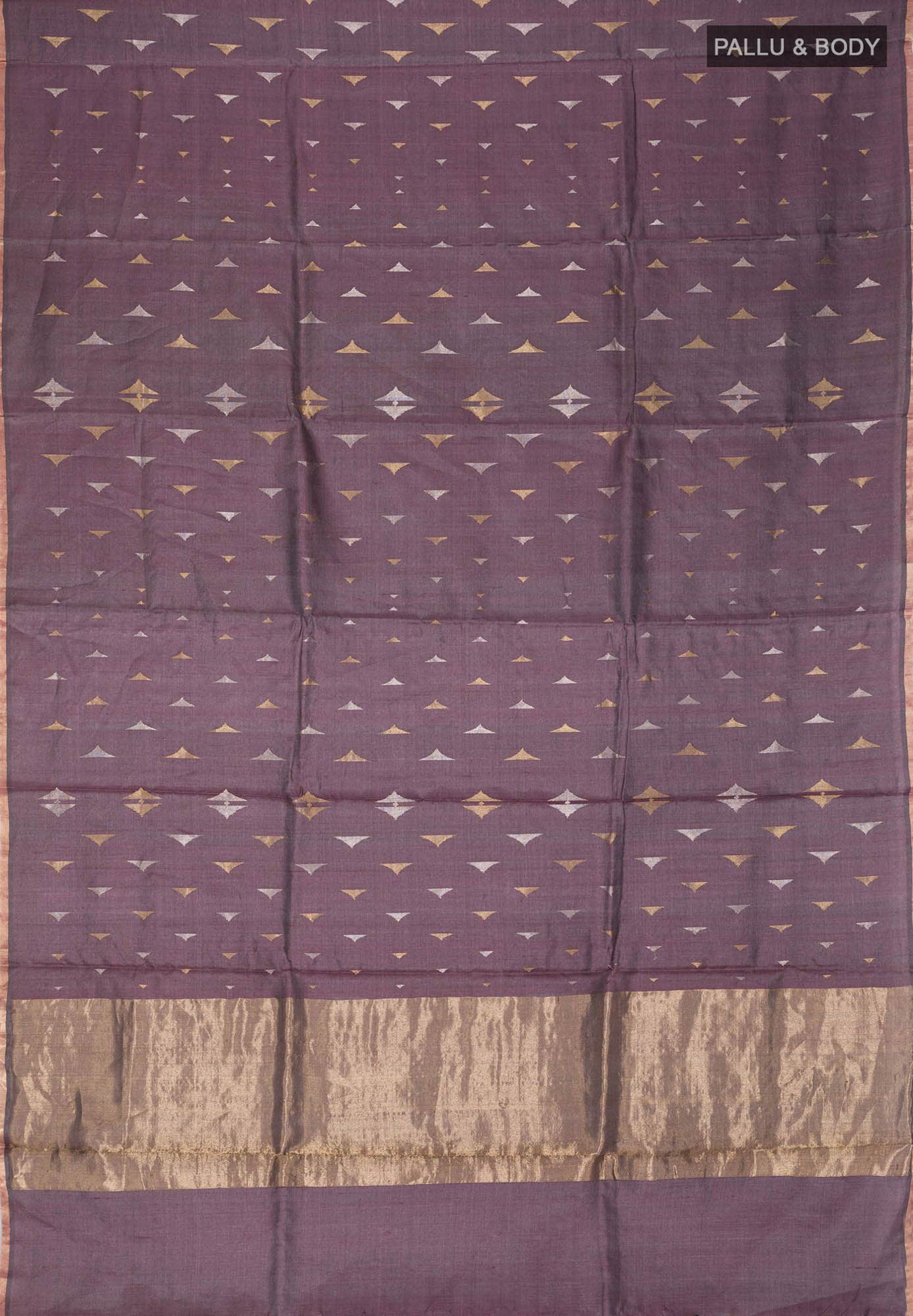 Purple Bhagalpuri Tussar Silk Saree