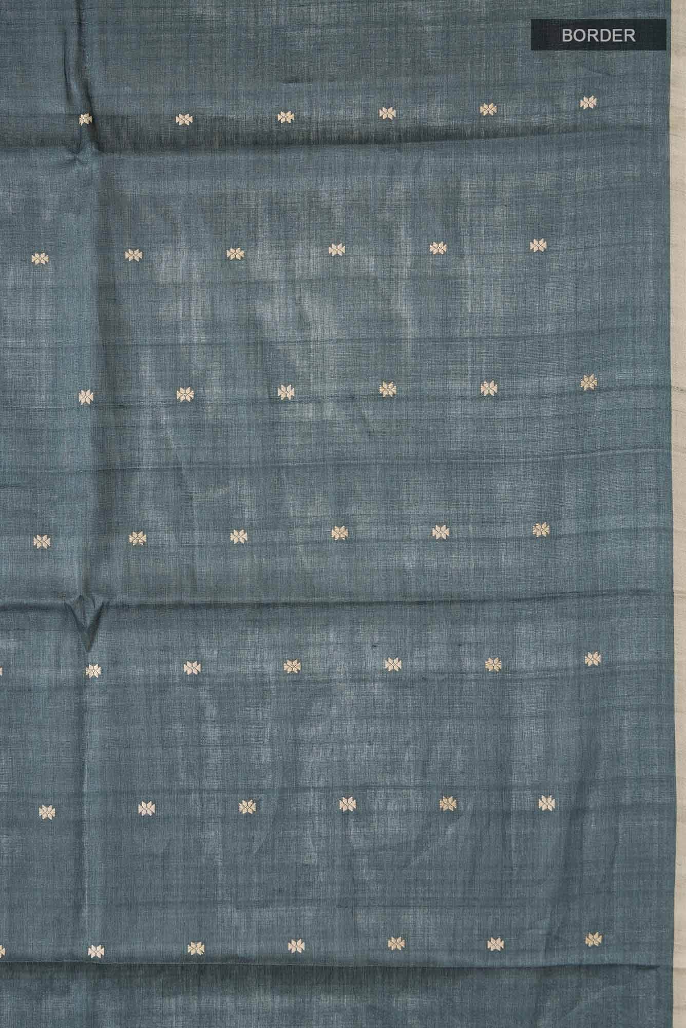 Green Bhagalpuri Tussar Silk Saree