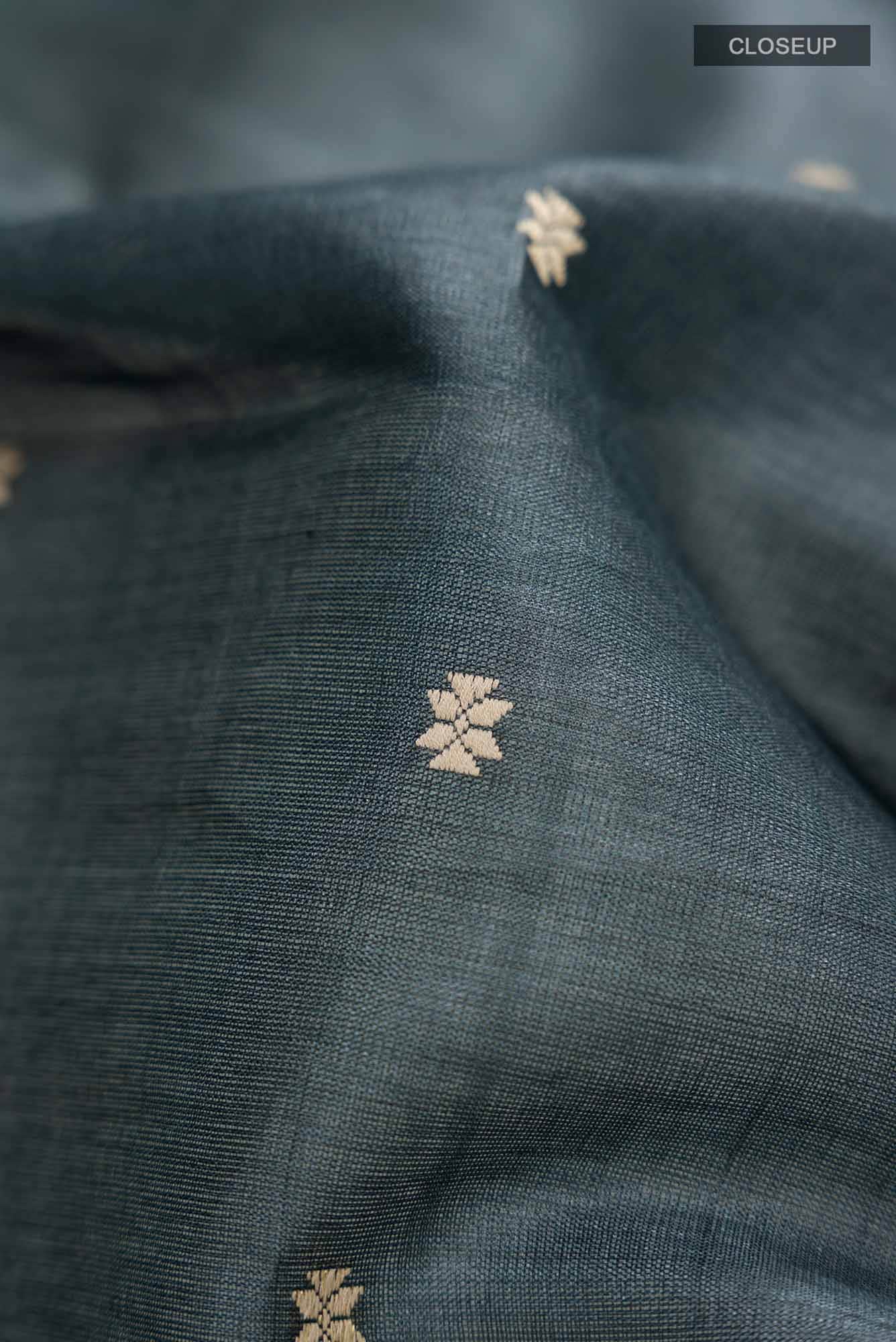 Green Bhagalpuri Tussar Silk Saree