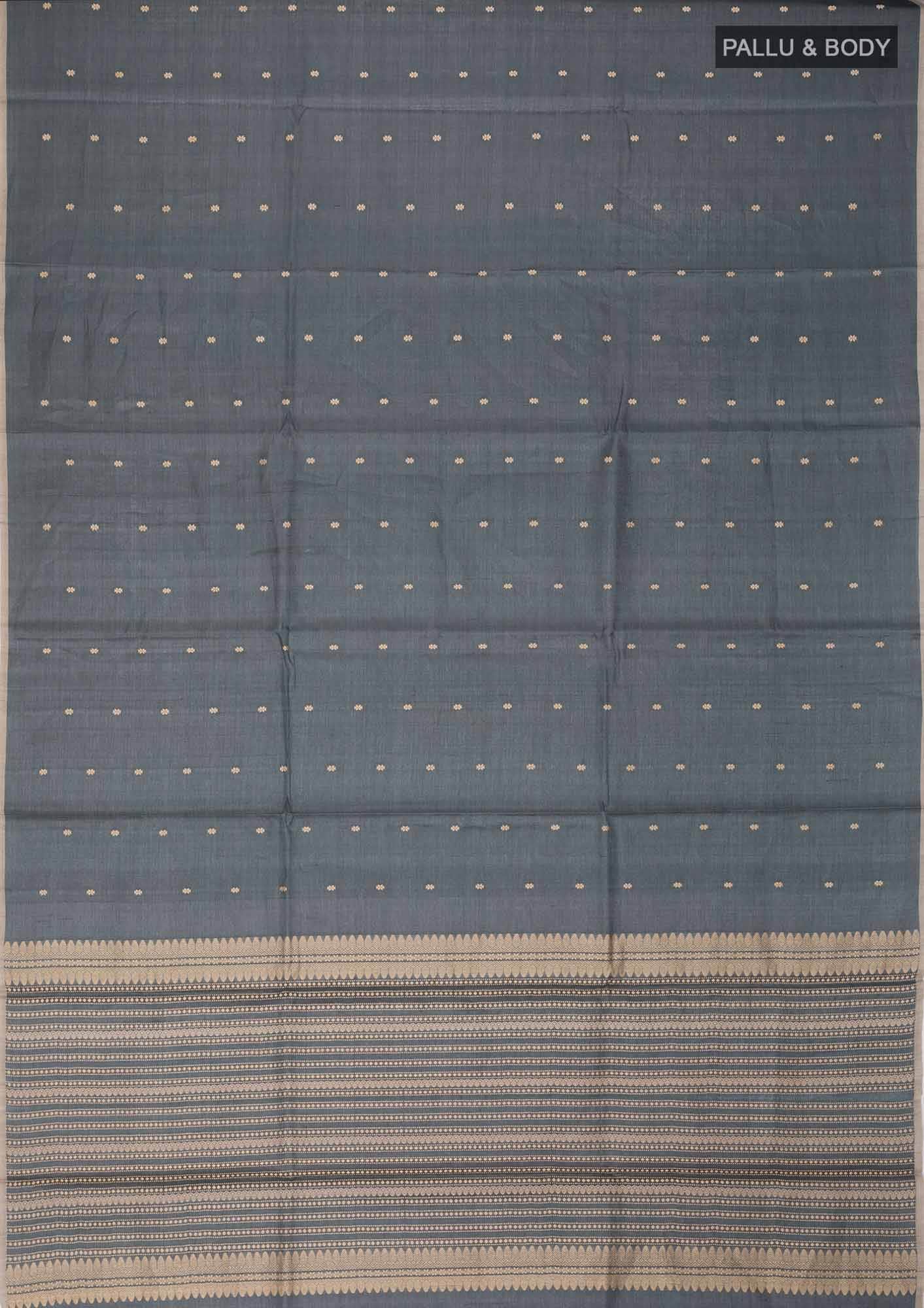 Green Bhagalpuri Tussar Silk Saree