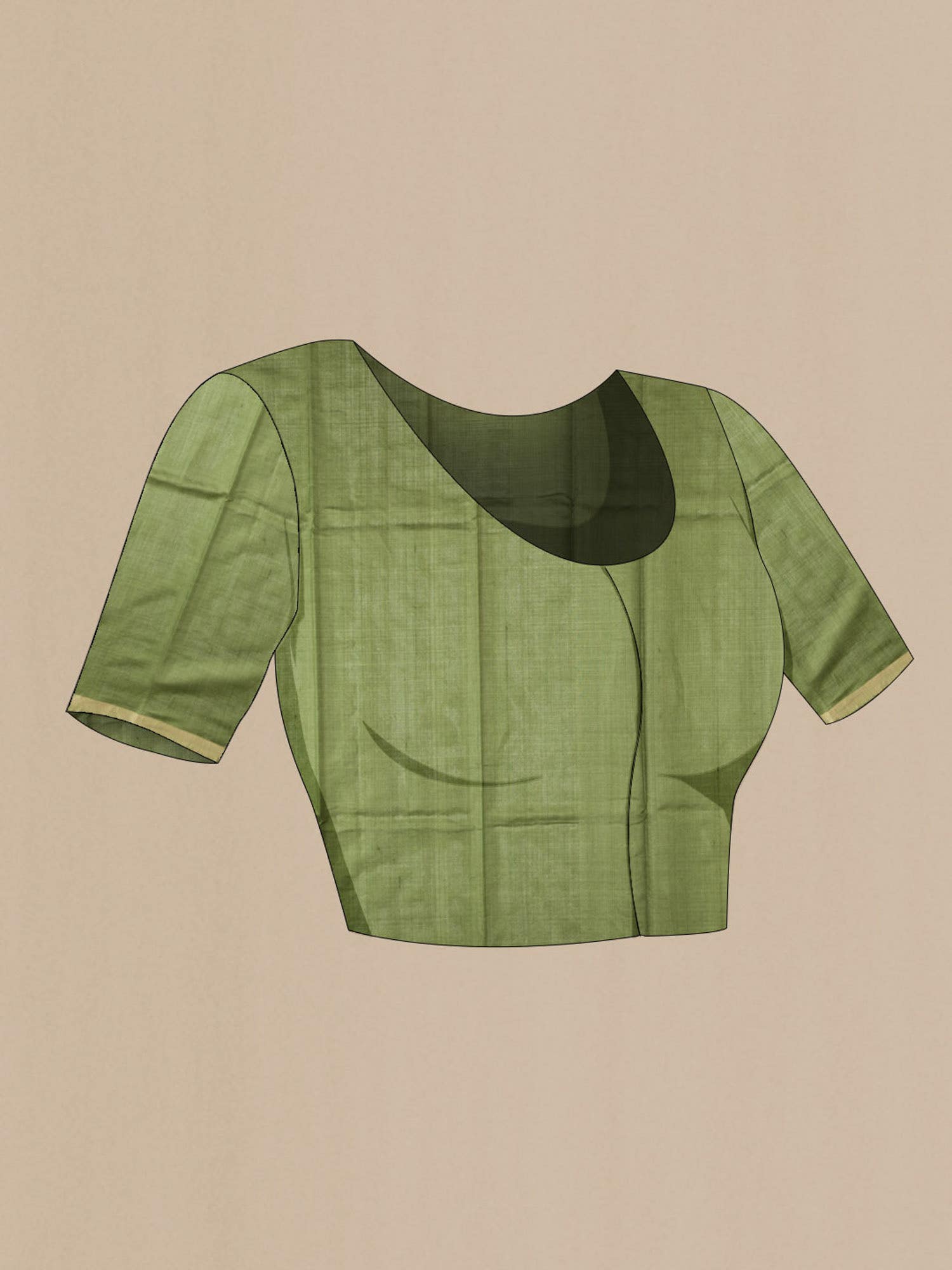 Green Bhagalpuri Tussar Silk Saree