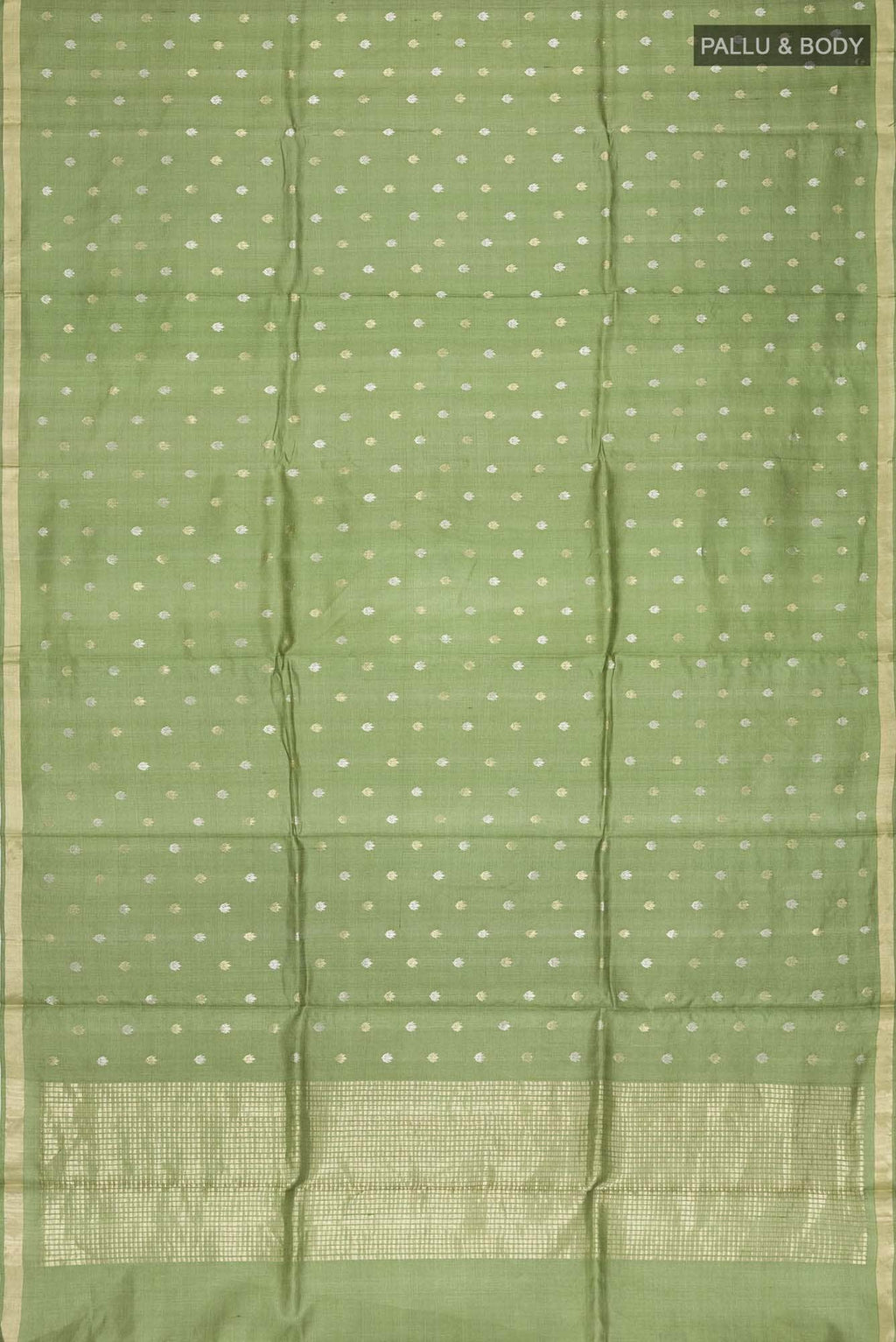 Green Bhagalpuri Tussar Silk Saree