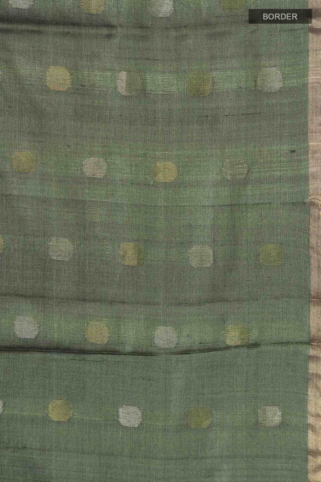 Green Bhagalpuri Tussar Silk Saree