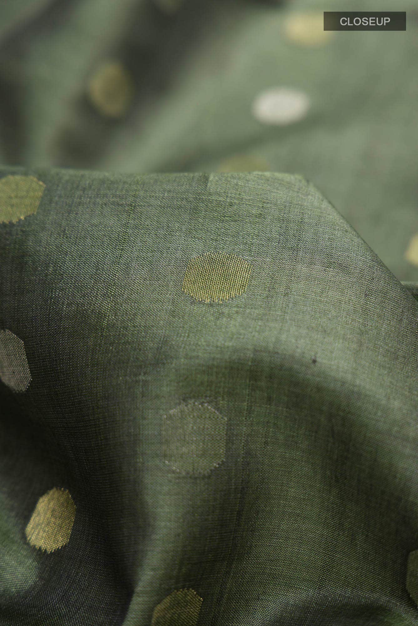 Green Bhagalpuri Tussar Silk Saree