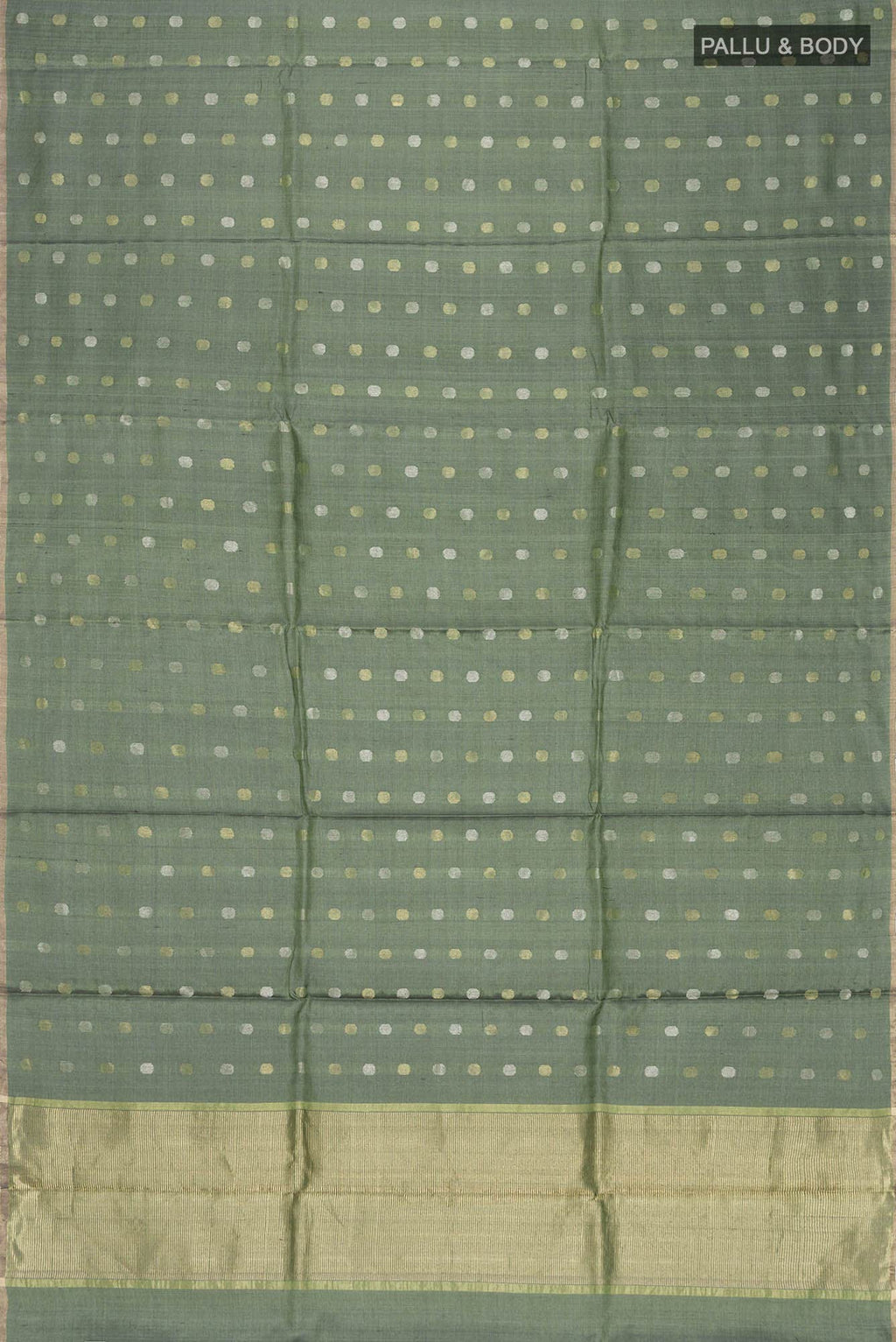 Green Bhagalpuri Tussar Silk Saree