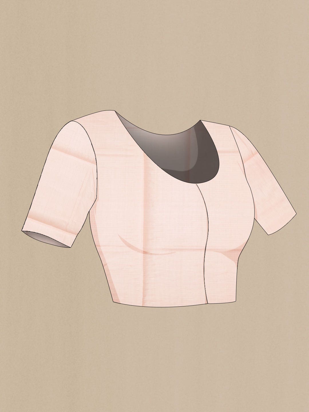 Peach MP Tussar Saree