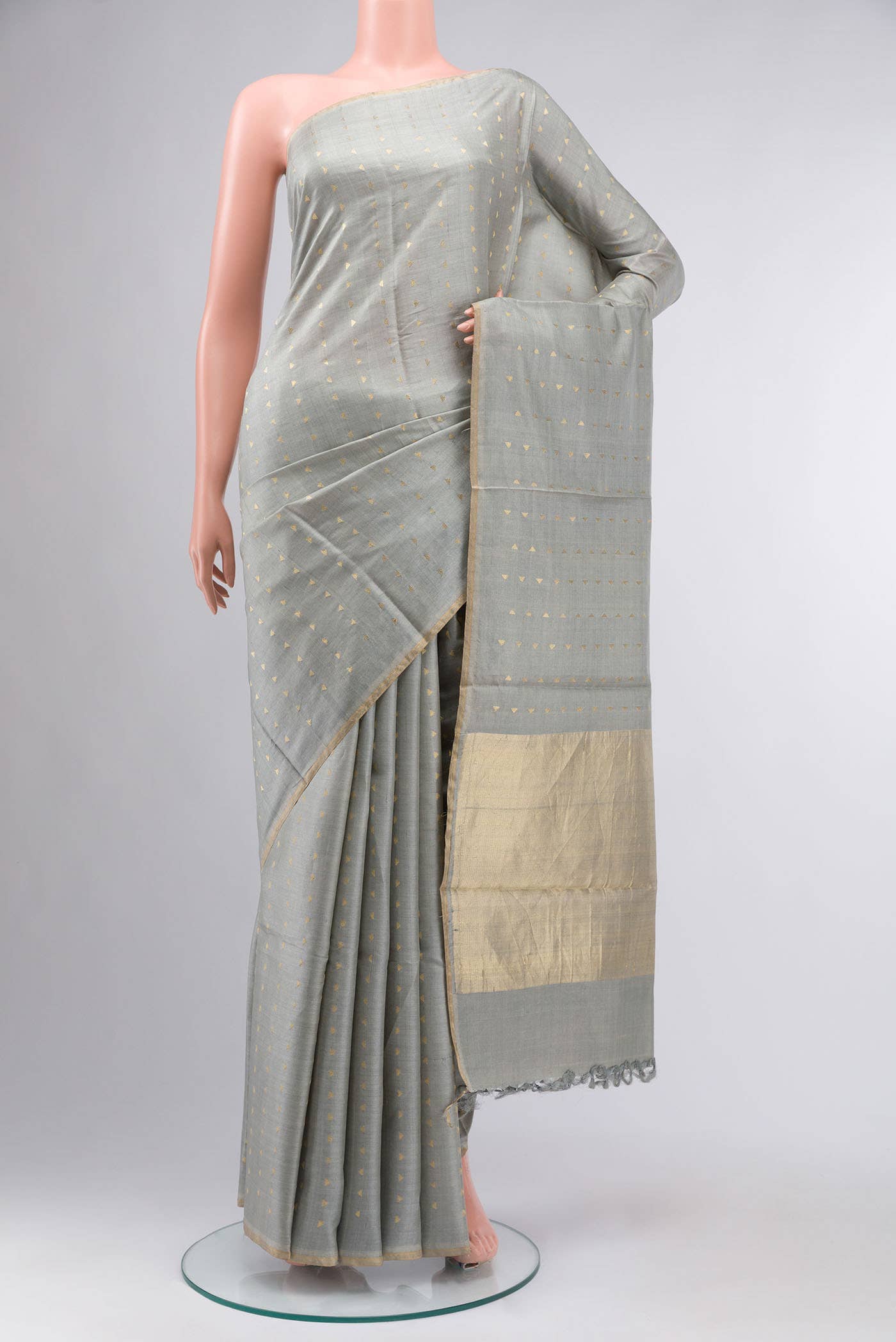 Green Tussar Silk Saree